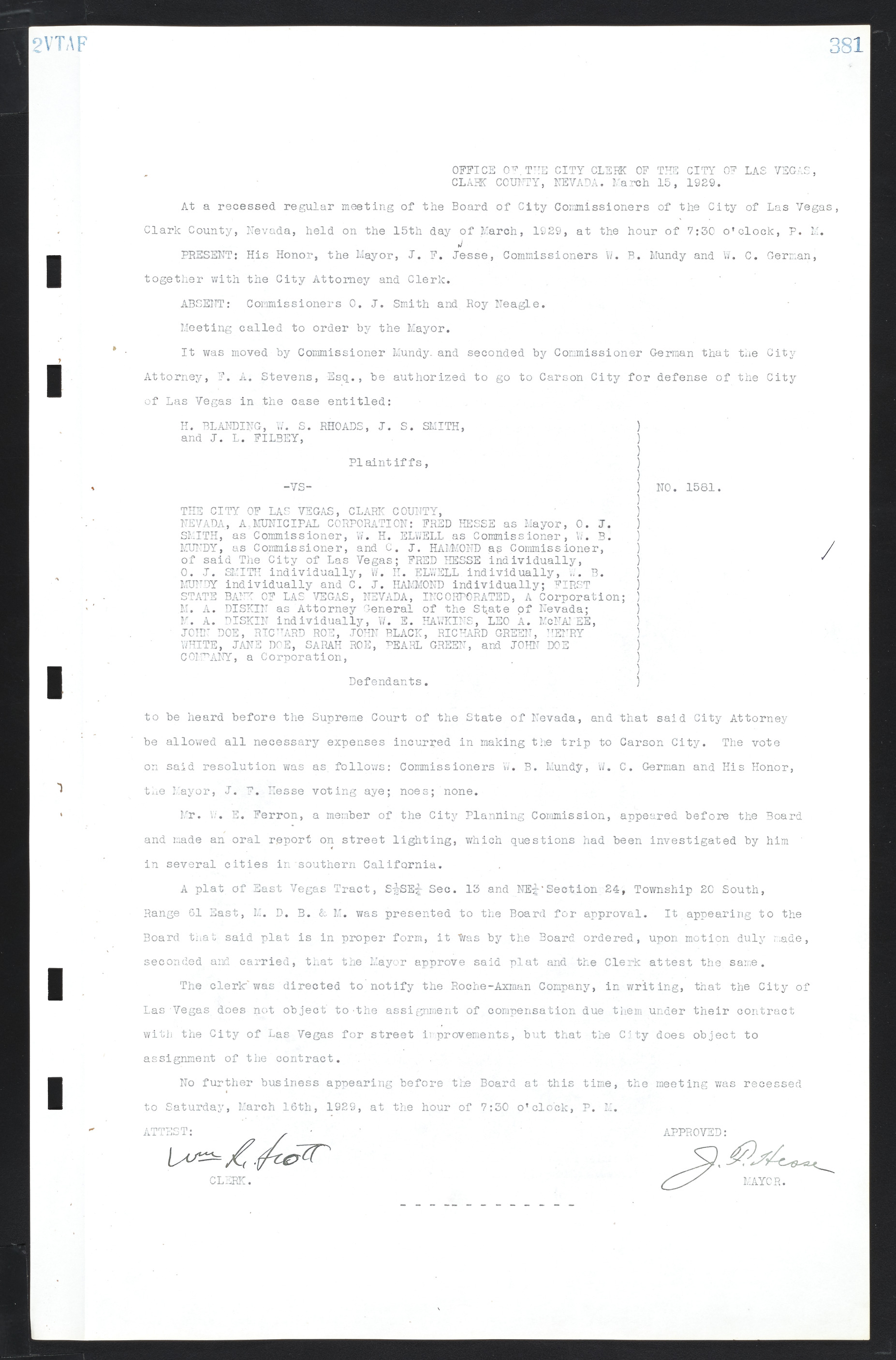 Las Vegas City Commission Minutes, March 1, 1922 to May 10, 1929, lvc000002-390