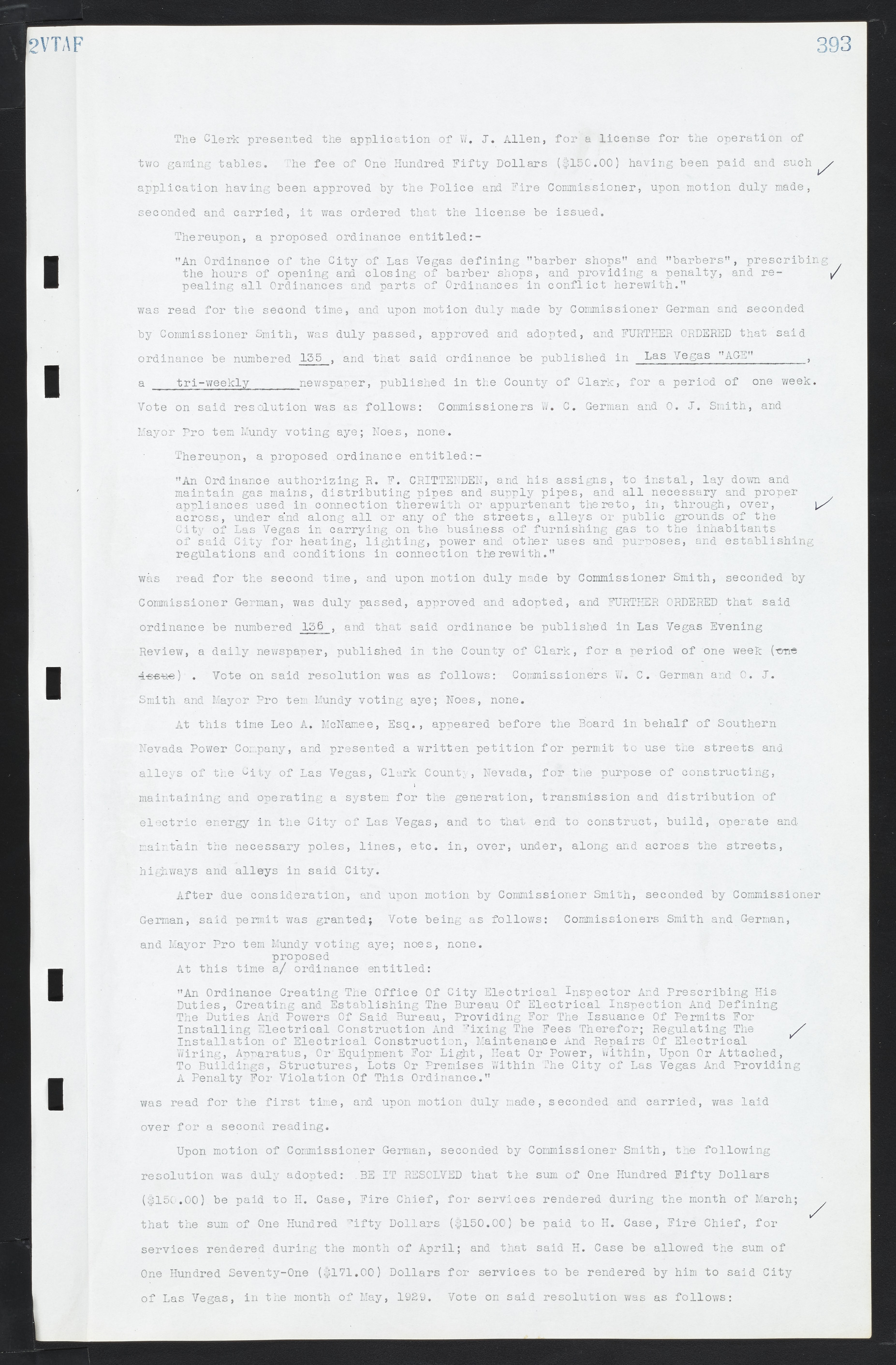 Las Vegas City Commission Minutes, March 1, 1922 to May 10, 1929, lvc000002-402