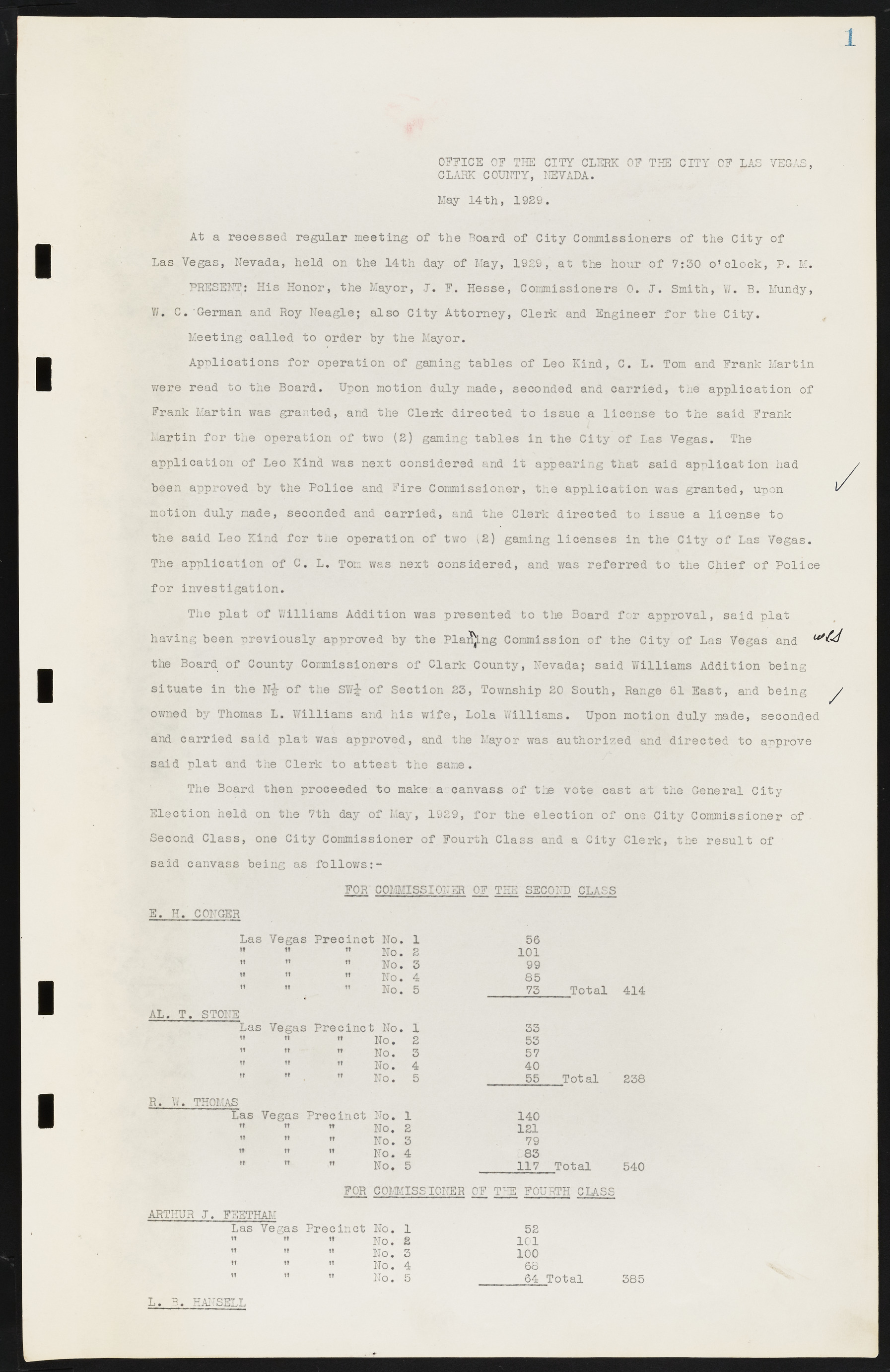 Las Vegas City Commission Minutes, May 14, 1929 to February 11, 1937, lvc000003-7