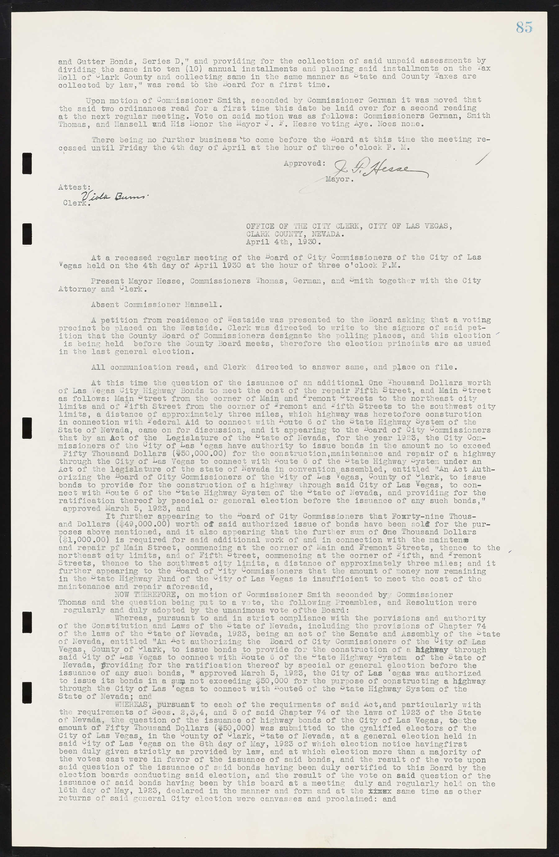 Las Vegas City Commission Minutes, May 14, 1929 to February 11, 1937, lvc000003-91