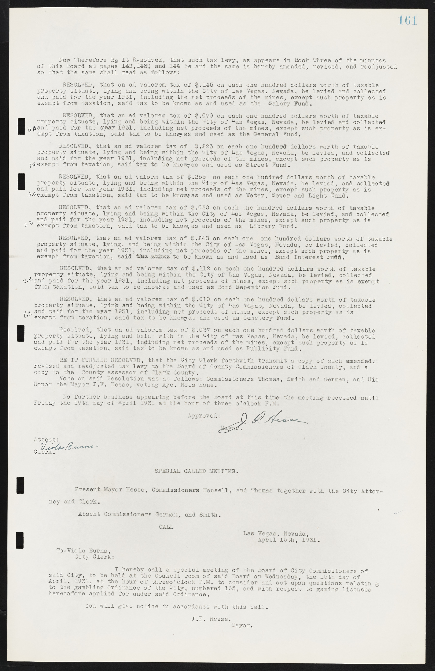 Las Vegas City Commission Minutes, May 14, 1929 to February 11, 1937, lvc000003-167