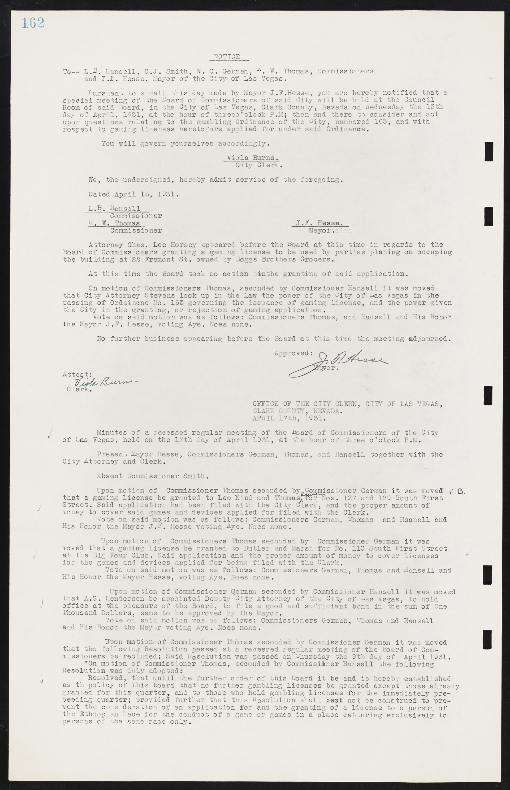 Las Vegas City Commission Minutes, May 14, 1929 to February 11, 1937, lvc000003-168