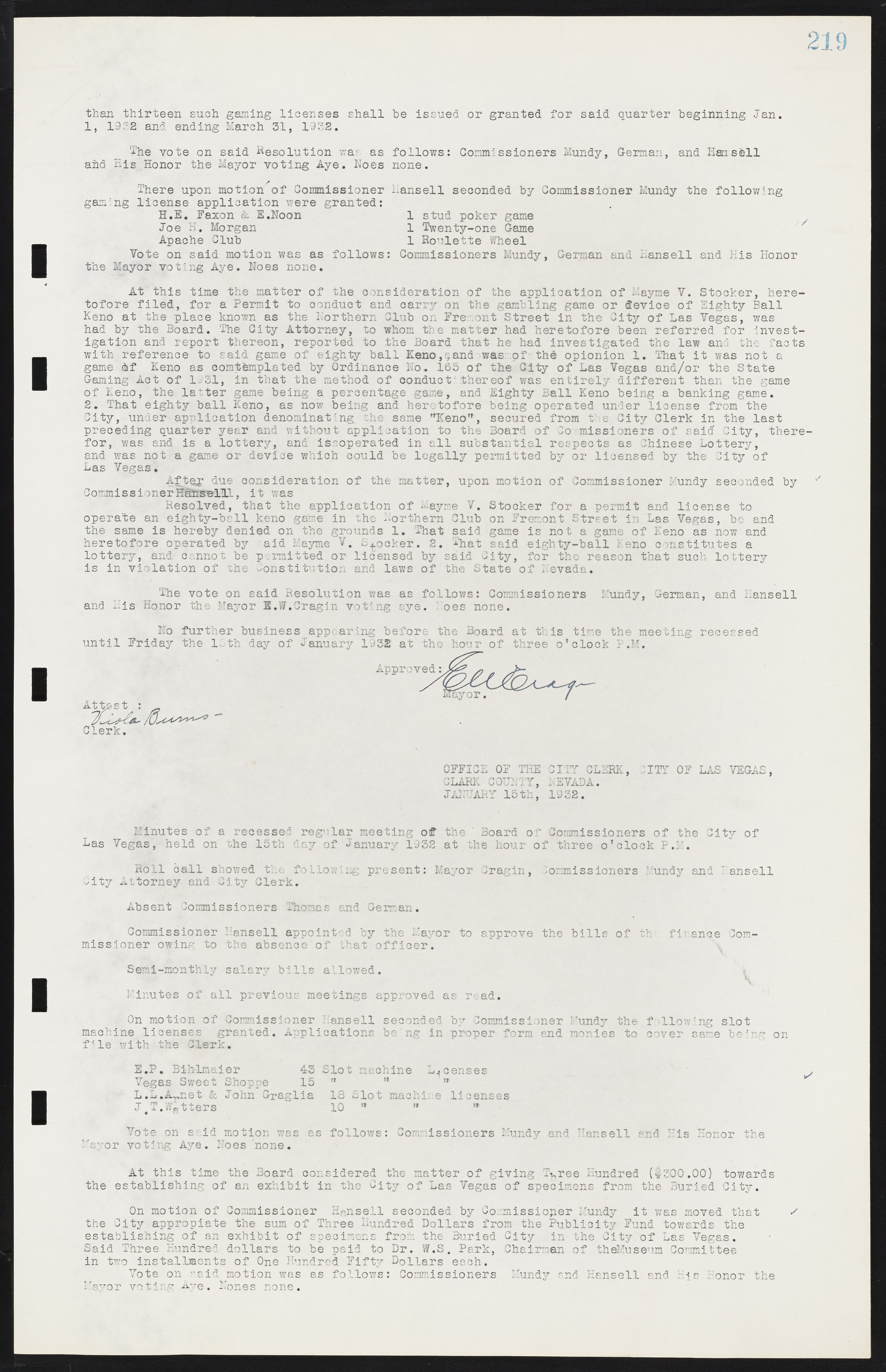 Las Vegas City Commission Minutes, May 14, 1929 to February 11, 1937, lvc000003-225