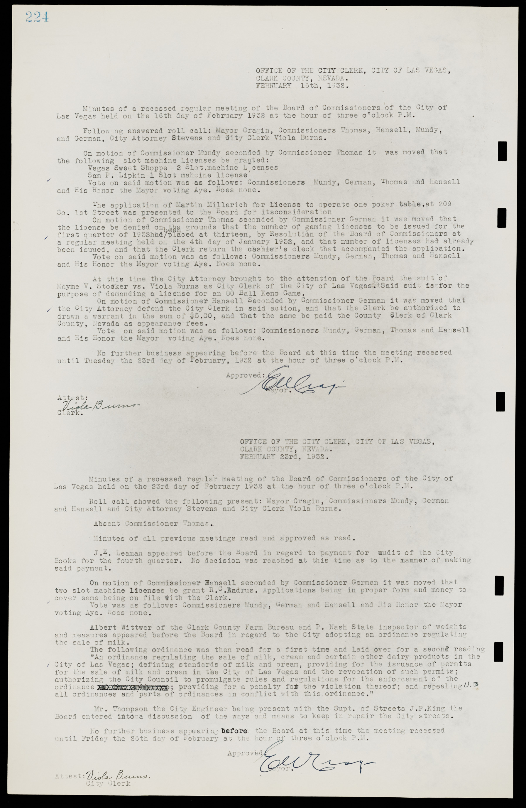 Las Vegas City Commission Minutes, May 14, 1929 to February 11, 1937, lvc000003-230