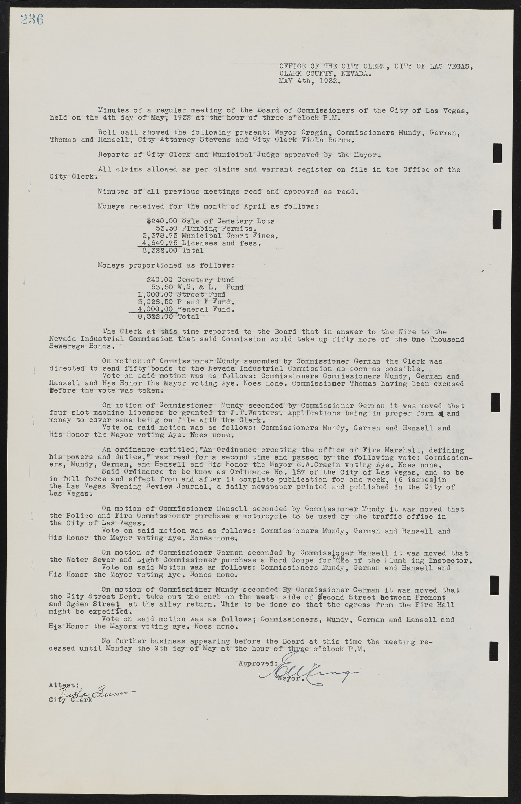 Las Vegas City Commission Minutes, May 14, 1929 to February 11, 1937, lvc000003-242