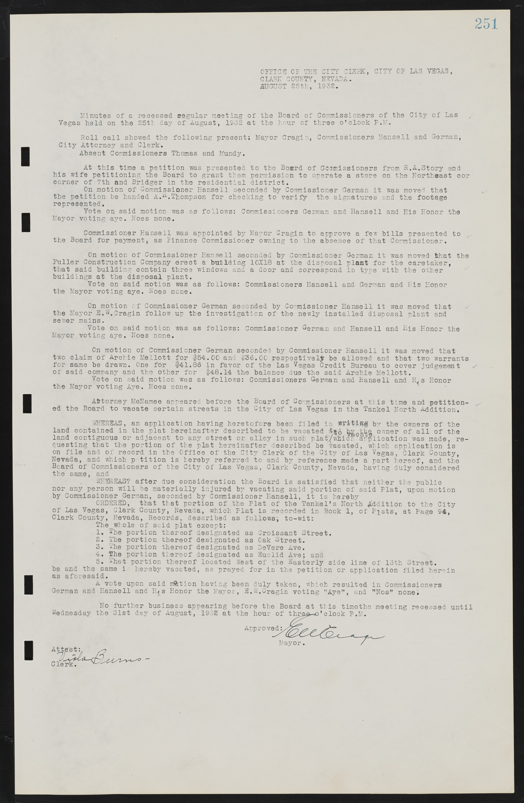 Las Vegas City Commission Minutes, May 14, 1929 to February 11, 1937, lvc000003-257