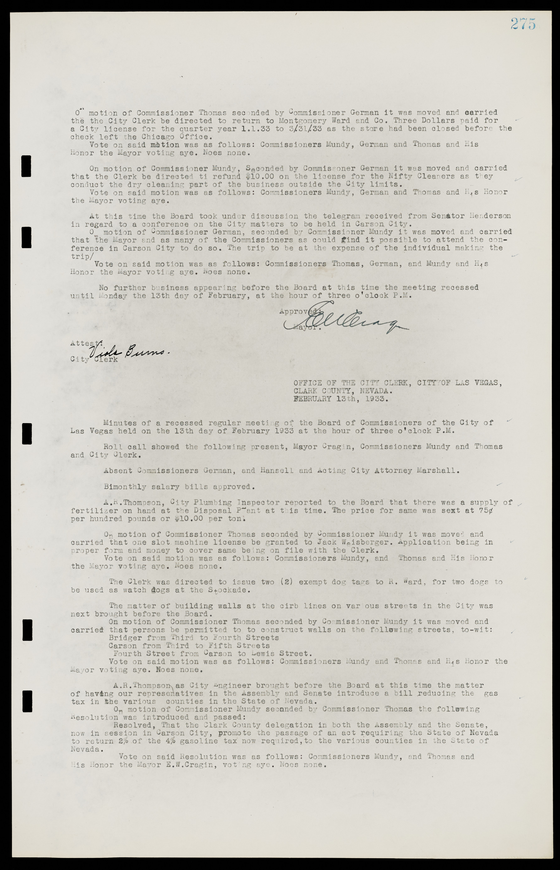 Las Vegas City Commission Minutes, May 14, 1929 to February 11, 1937, lvc000003-281
