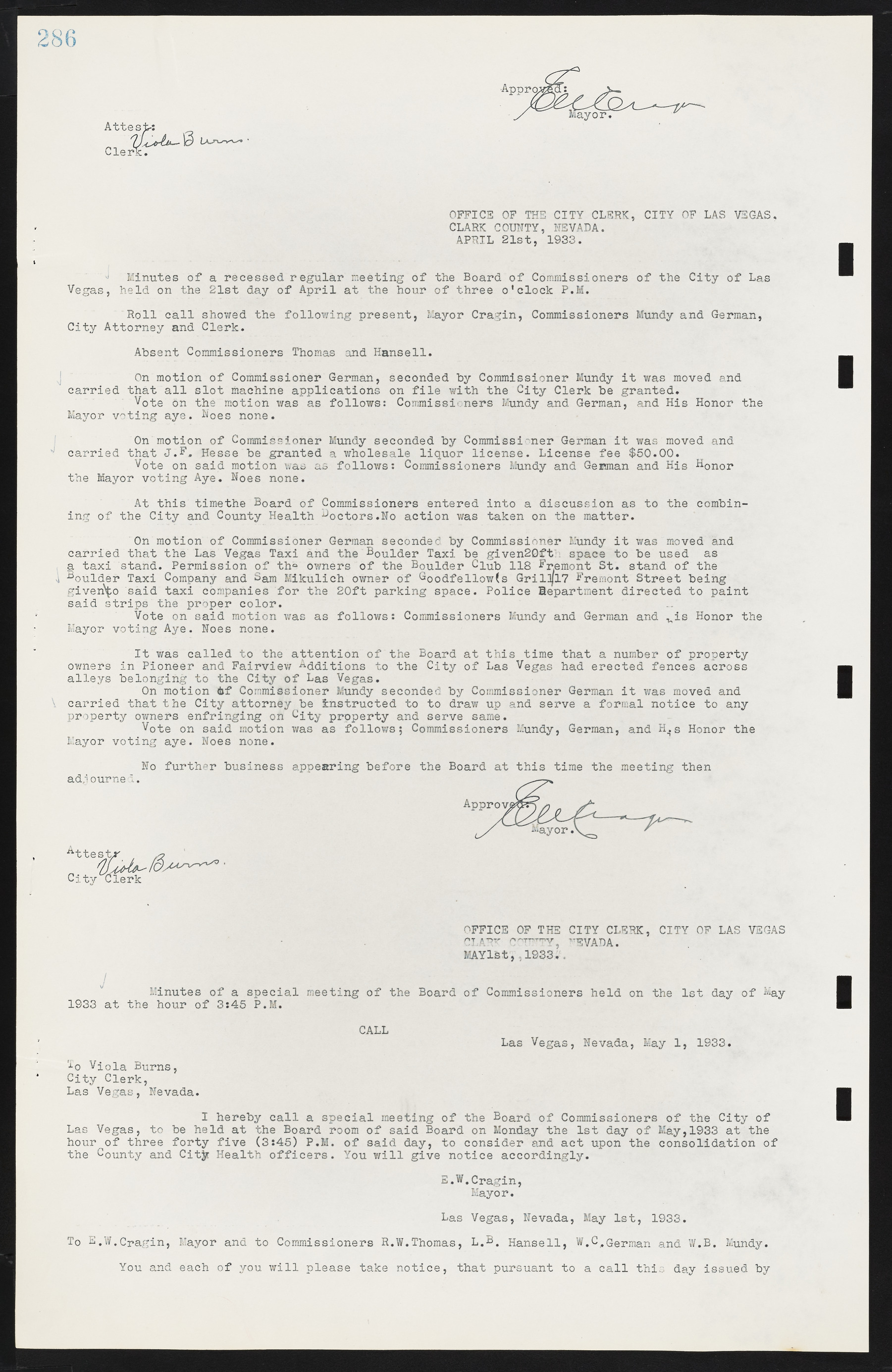 Las Vegas City Commission Minutes, May 14, 1929 to February 11, 1937, lvc000003-293