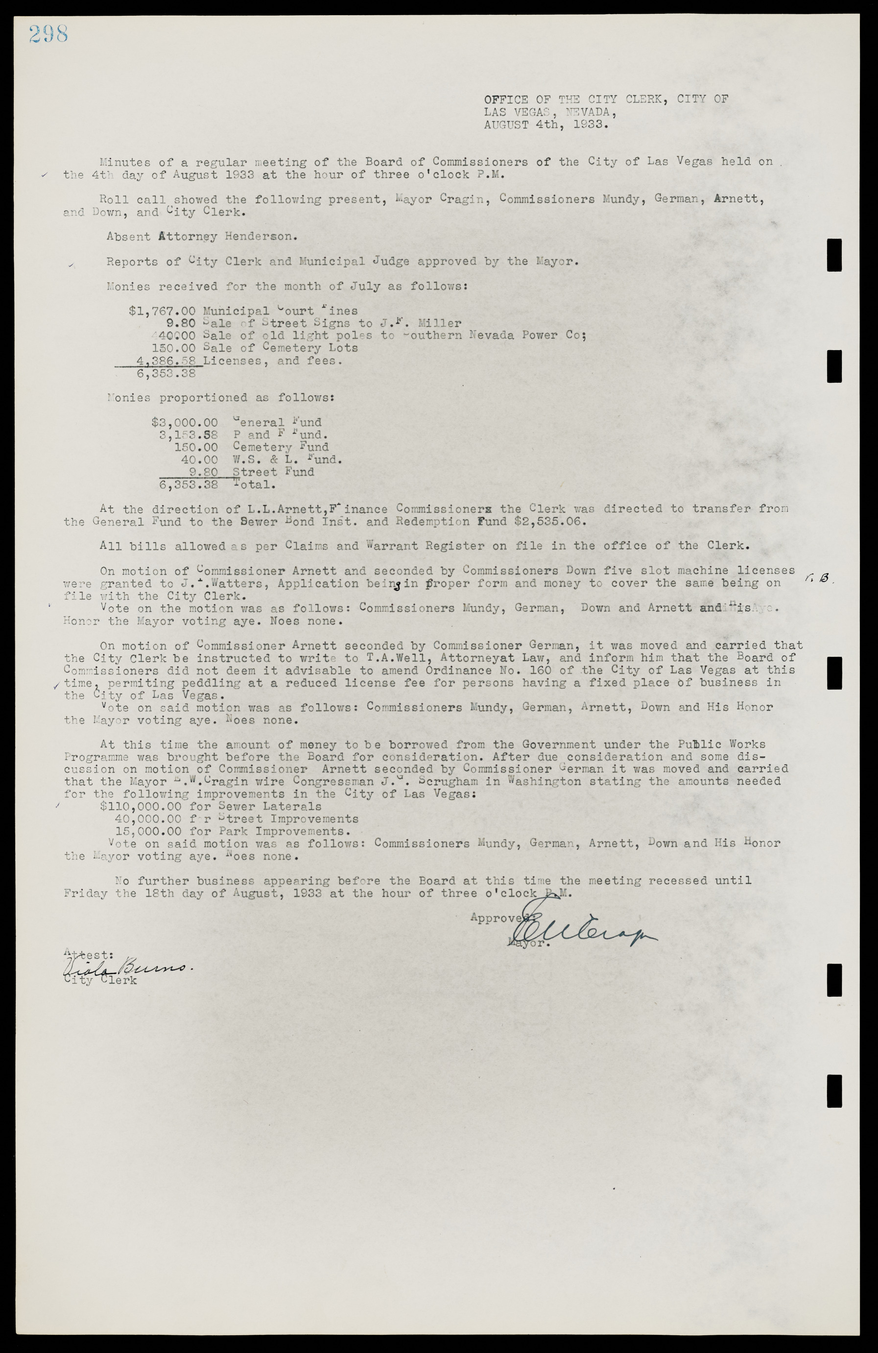 Las Vegas City Commission Minutes, May 14, 1929 to February 11, 1937, lvc000003-305