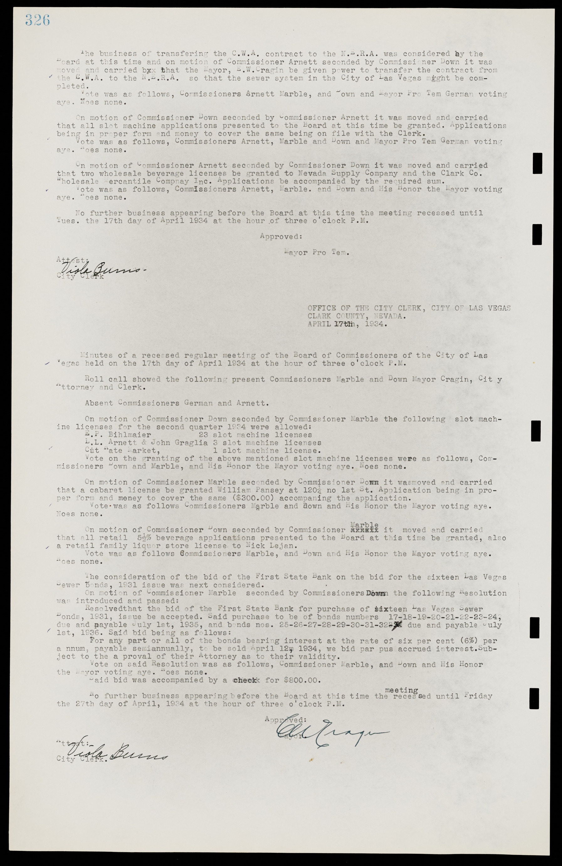 Las Vegas City Commission Minutes, May 14, 1929 to February 11, 1937, lvc000003-333