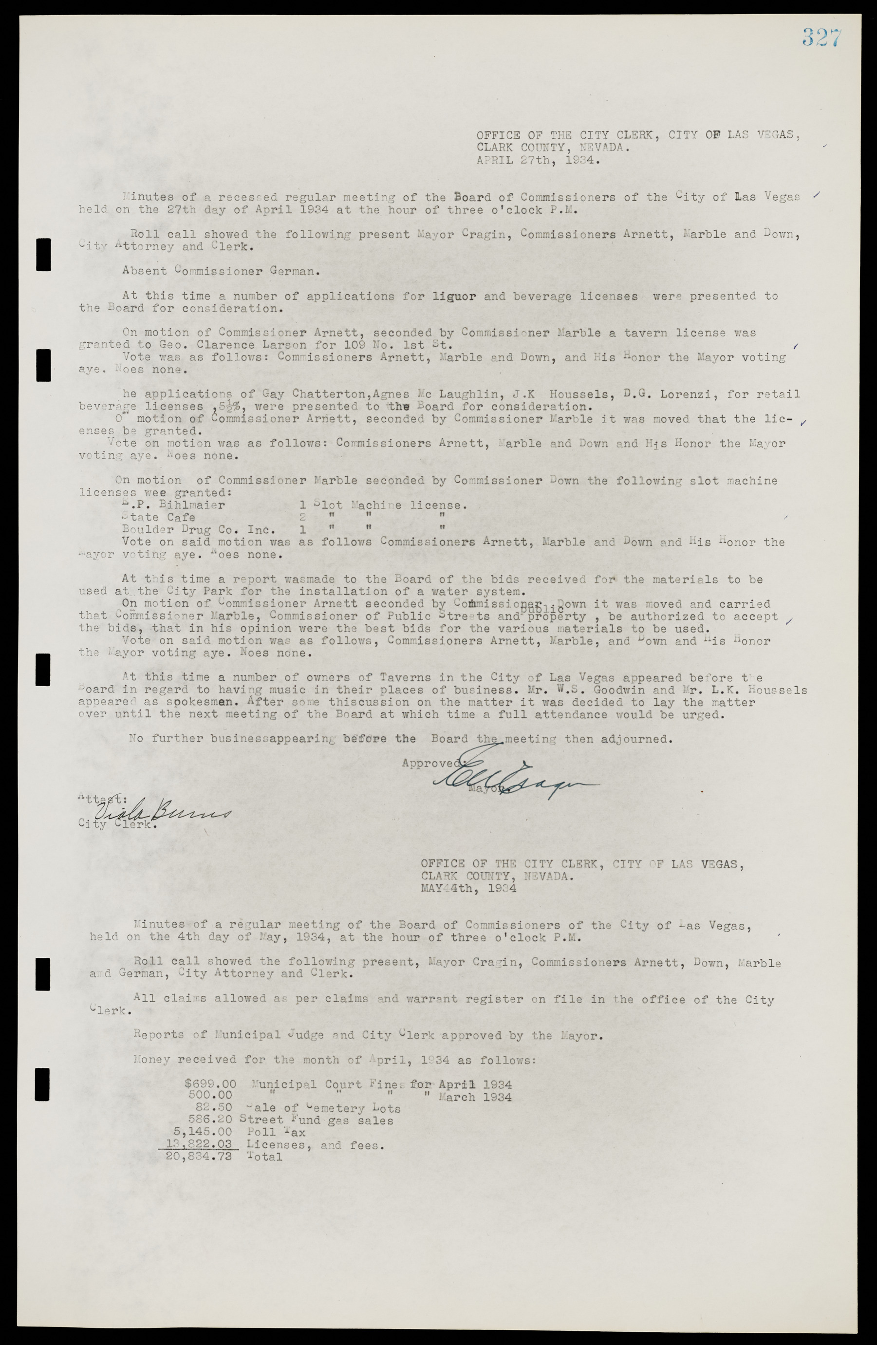 Las Vegas City Commission Minutes, May 14, 1929 to February 11, 1937, lvc000003-334