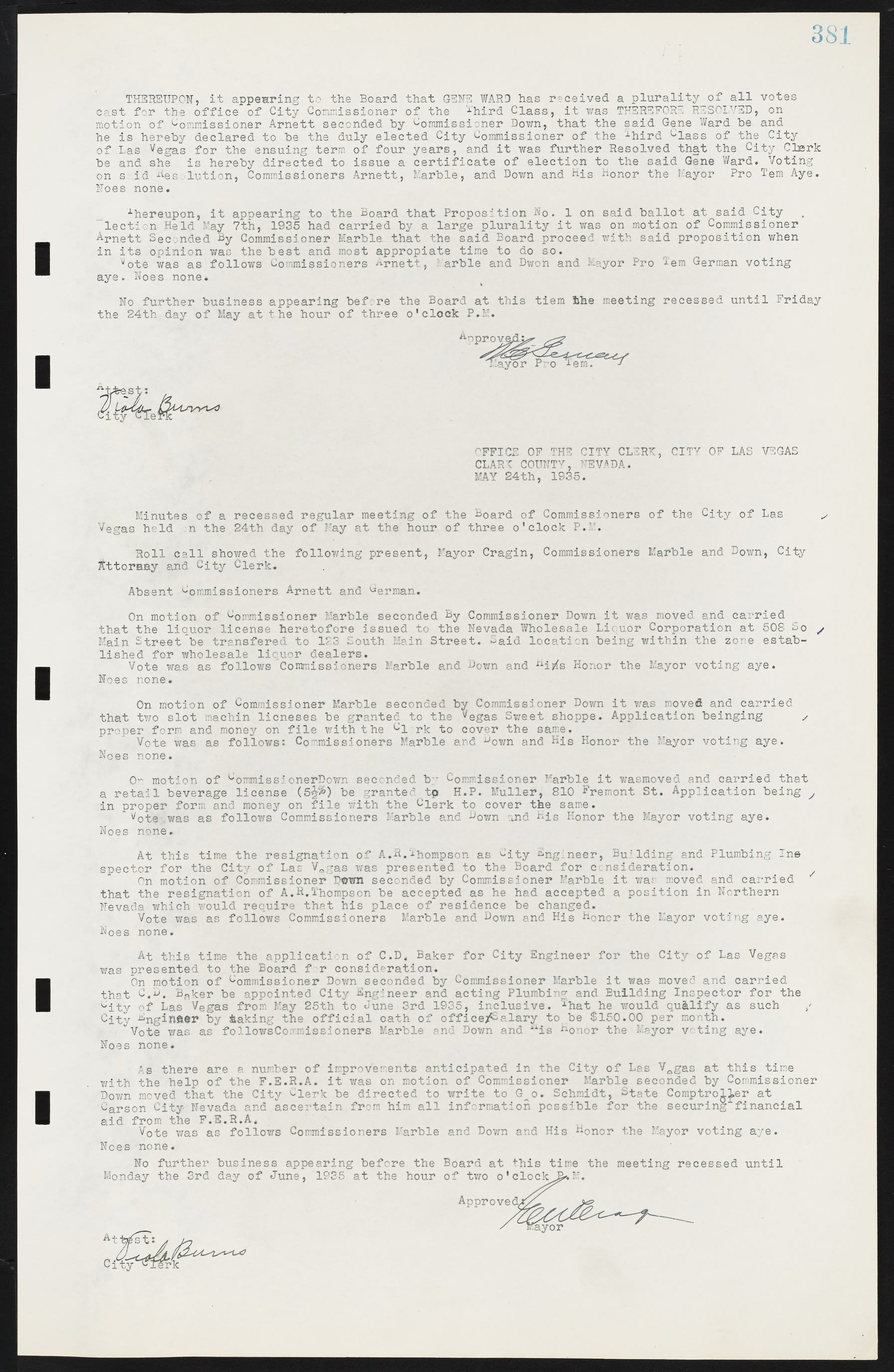 Las Vegas City Commission Minutes, May 14, 1929 to February 11, 1937, lvc000003-388