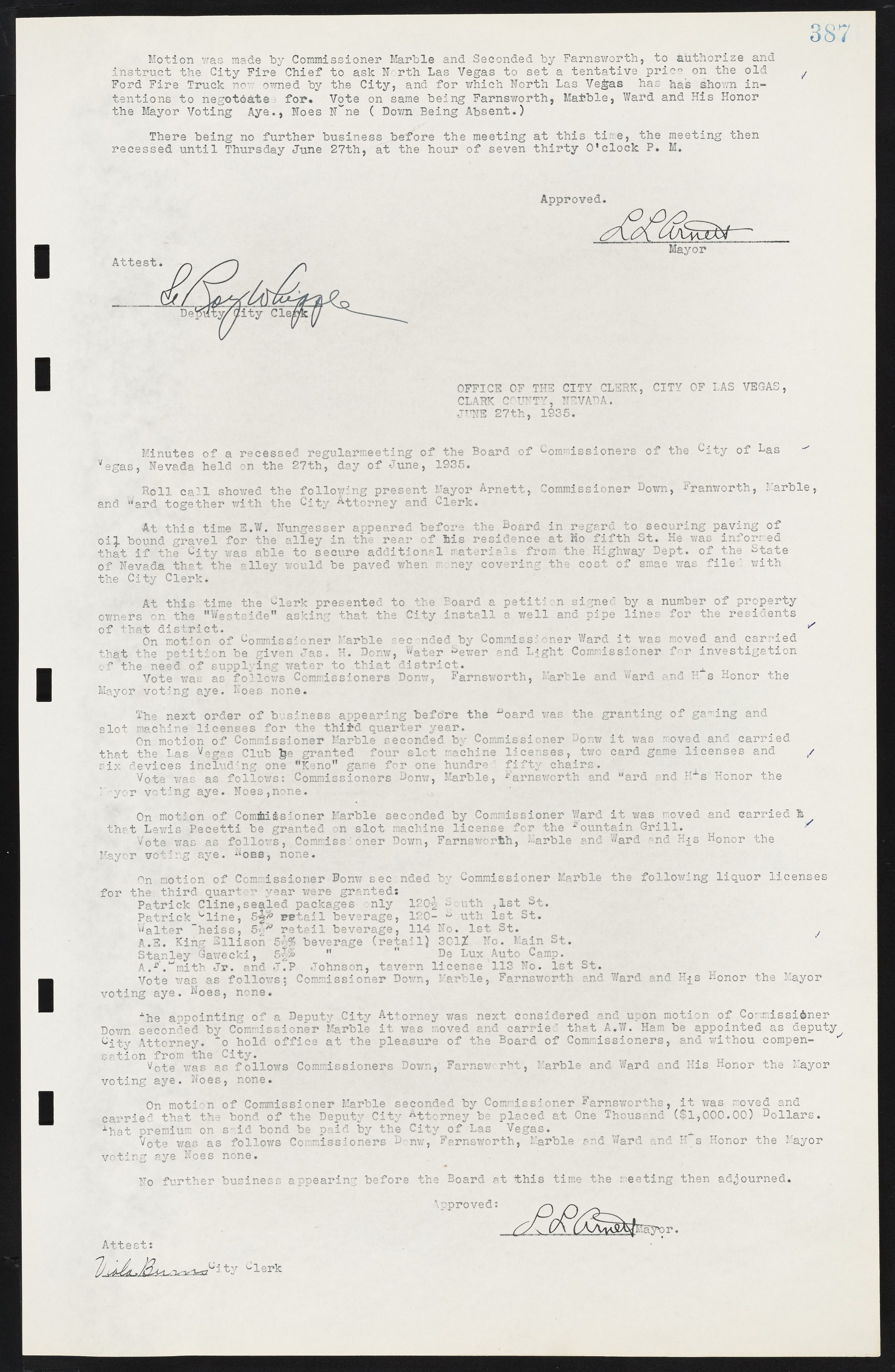Las Vegas City Commission Minutes, May 14, 1929 to February 11, 1937, lvc000003-394