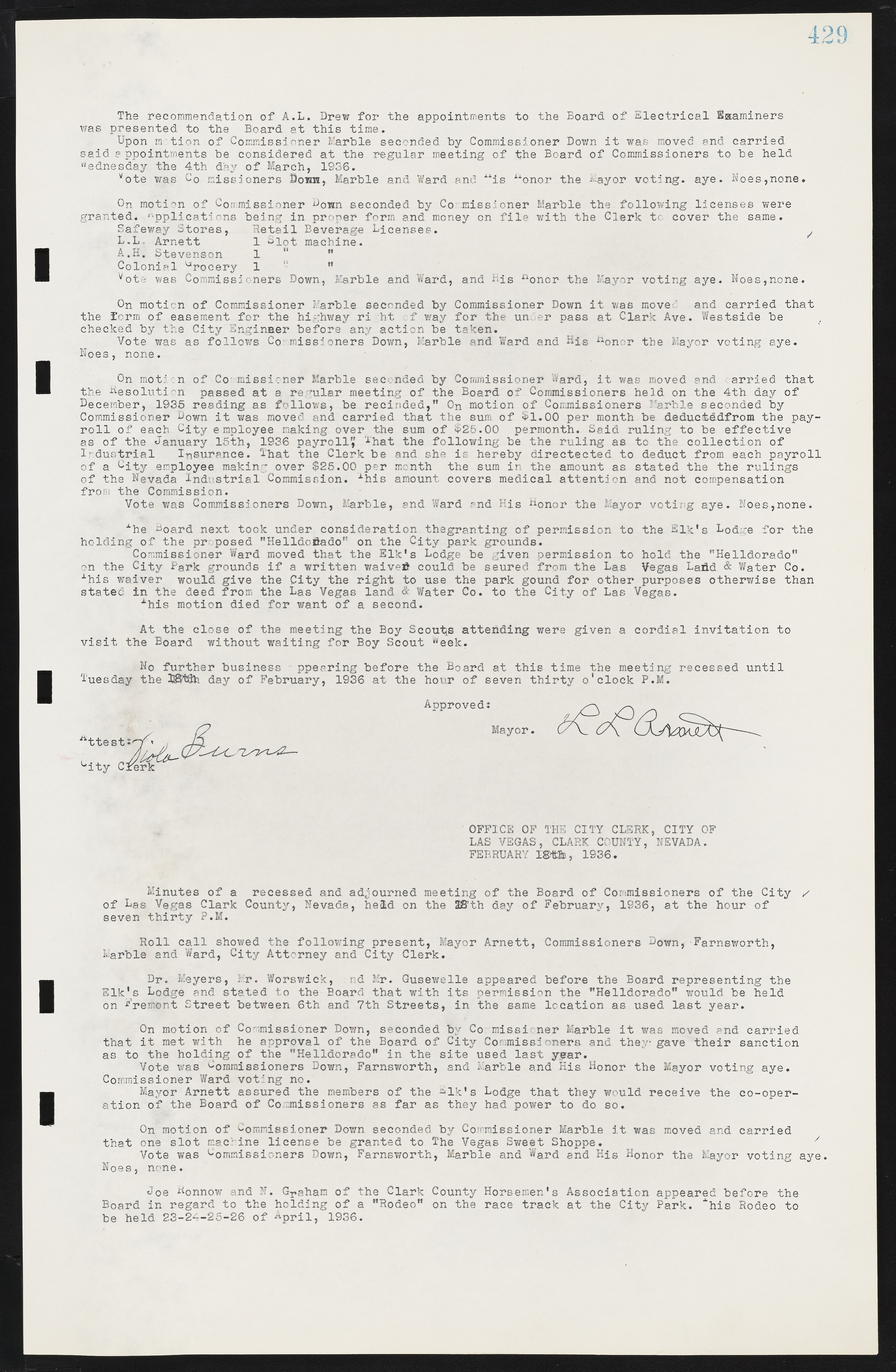 Las Vegas City Commission Minutes, May 14, 1929 to February 11, 1937, lvc000003-436