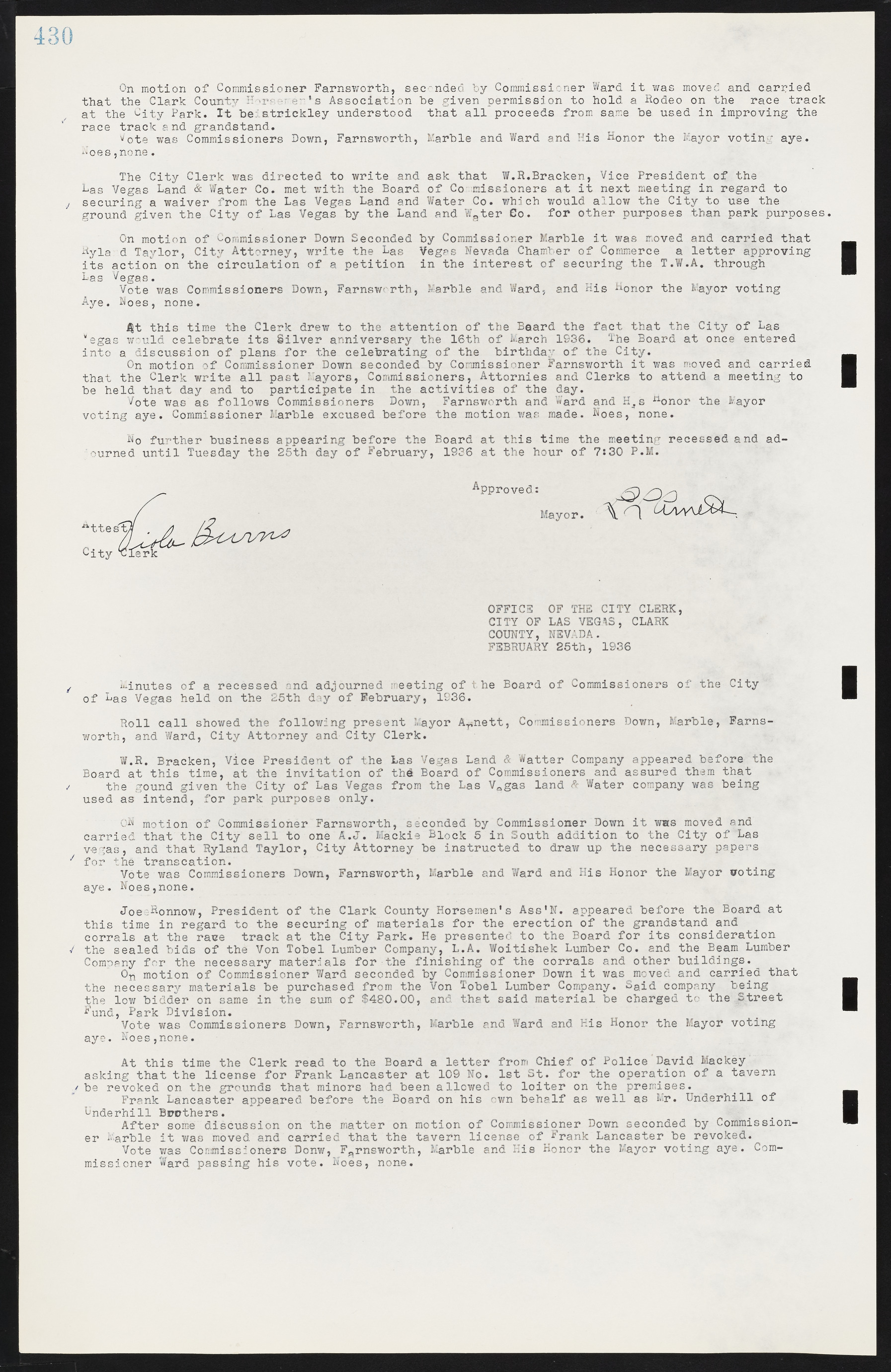 Las Vegas City Commission Minutes, May 14, 1929 to February 11, 1937, lvc000003-437