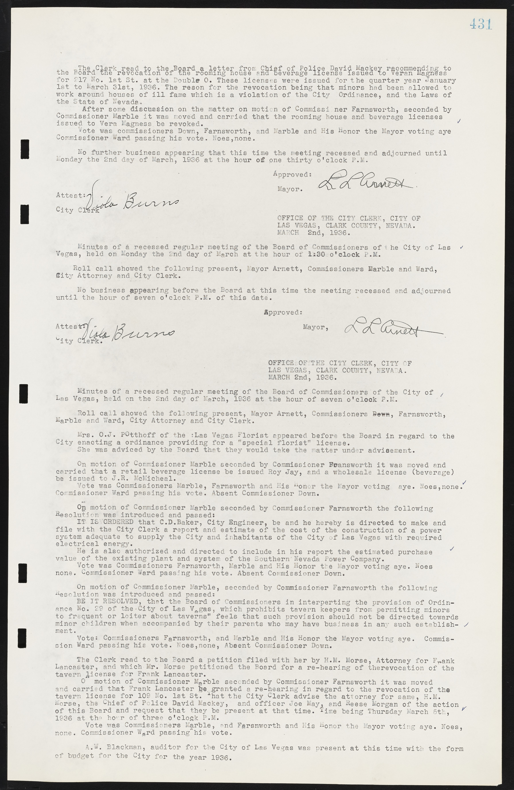 Las Vegas City Commission Minutes, May 14, 1929 to February 11, 1937, lvc000003-438