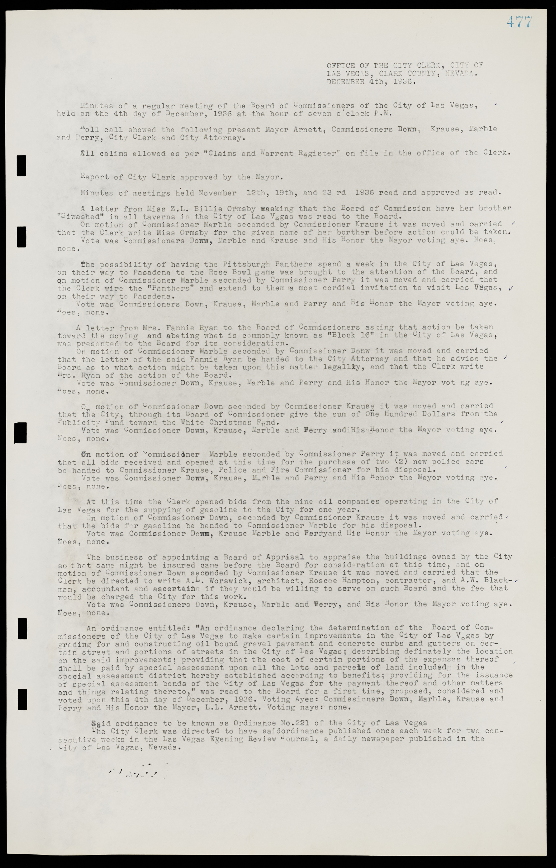 Las Vegas City Commission Minutes, May 14, 1929 to February 11, 1937, lvc000003-484