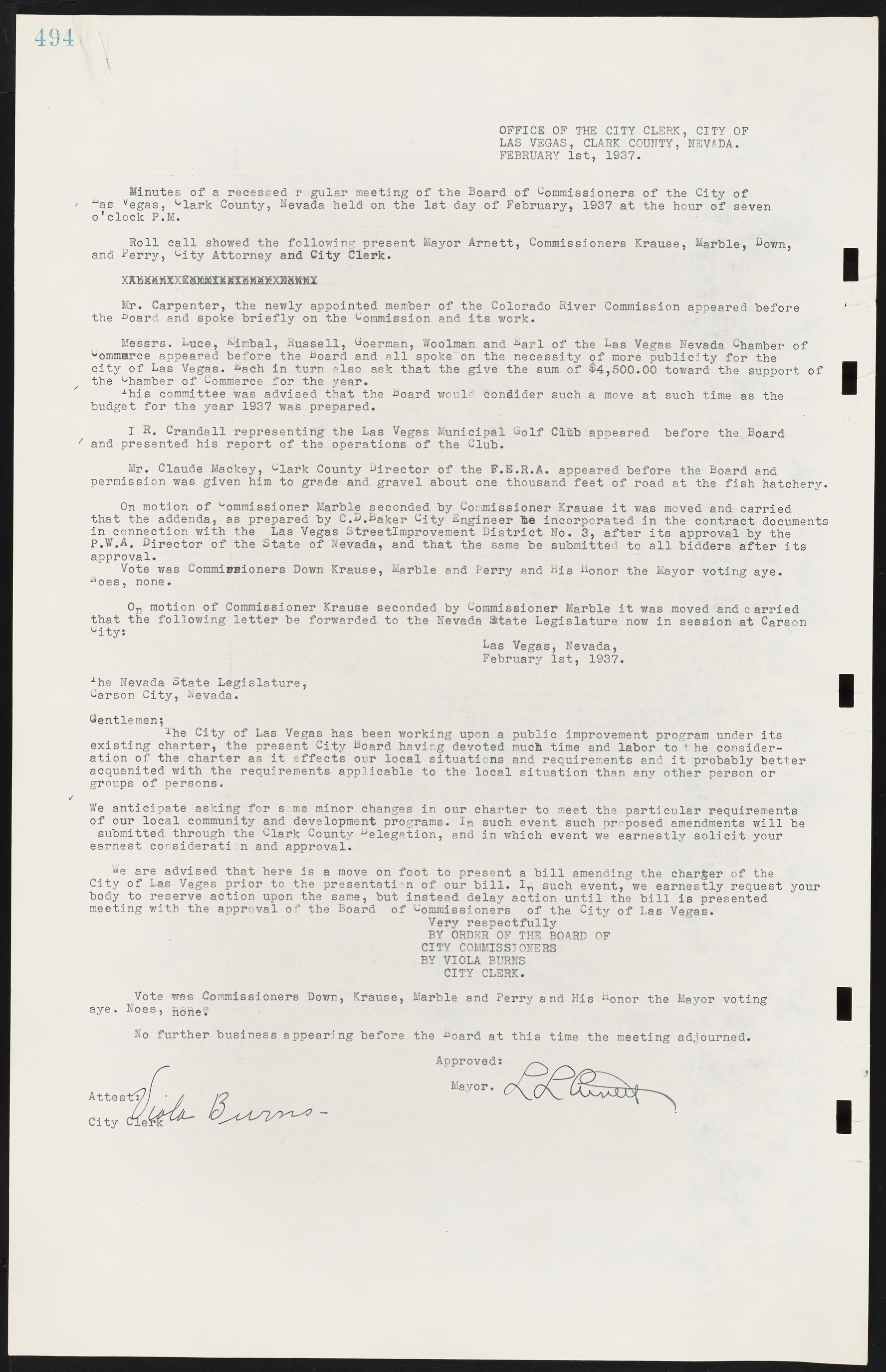 Las Vegas City Commission Minutes, May 14, 1929 to February 11, 1937, lvc000003-501