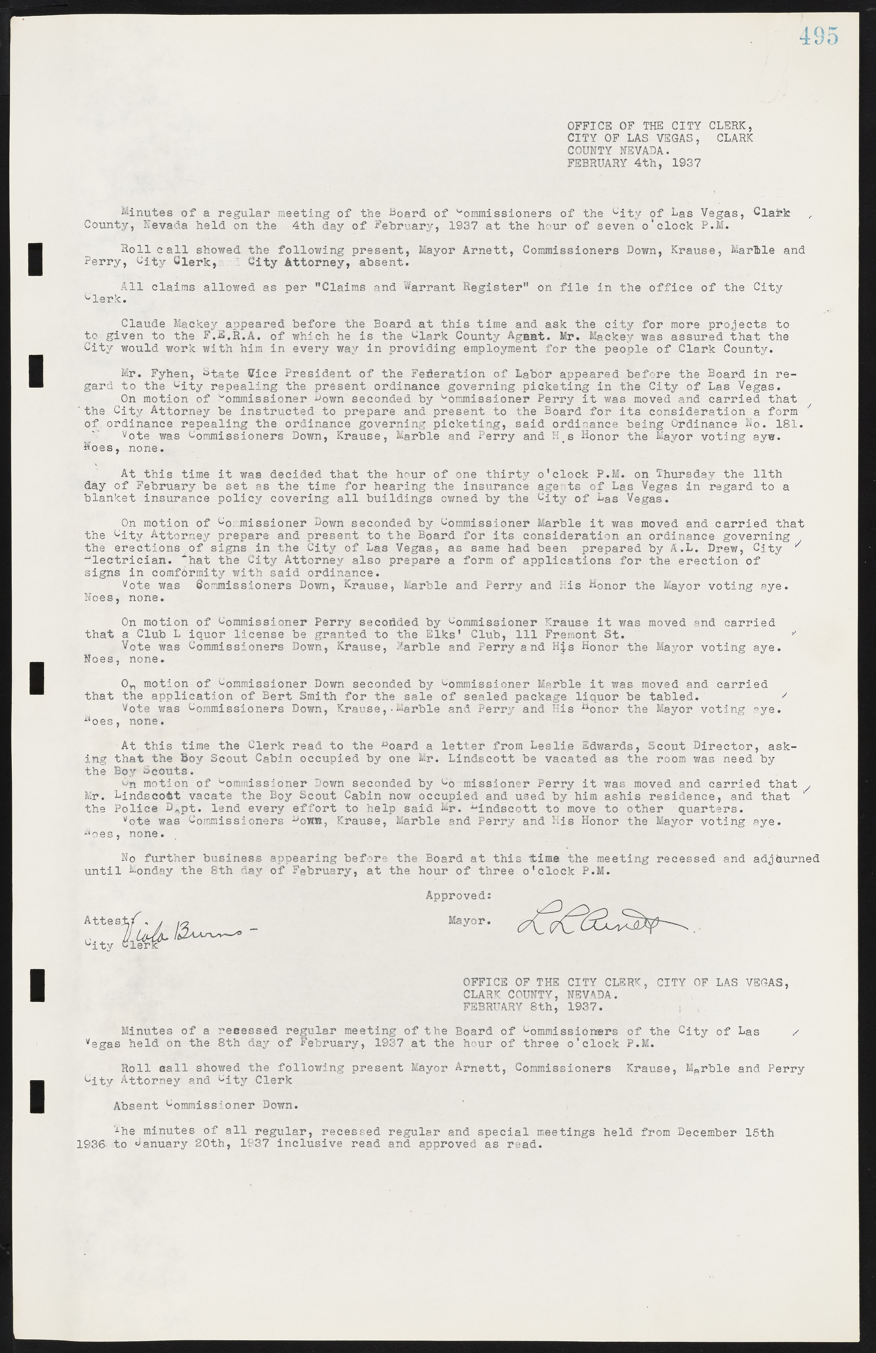 Las Vegas City Commission Minutes, May 14, 1929 to February 11, 1937, lvc000003-502