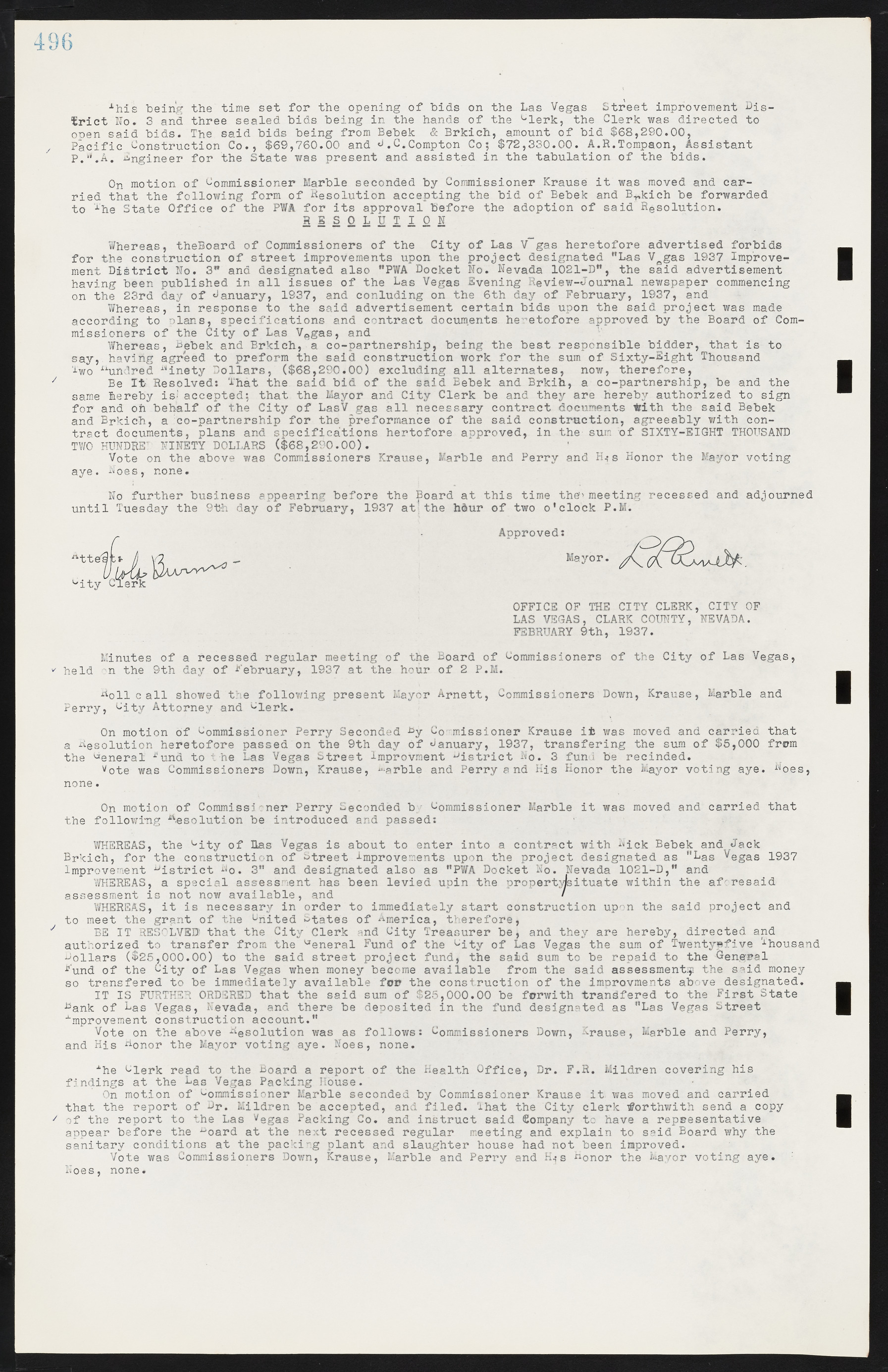 Las Vegas City Commission Minutes, May 14, 1929 to February 11, 1937, lvc000003-503