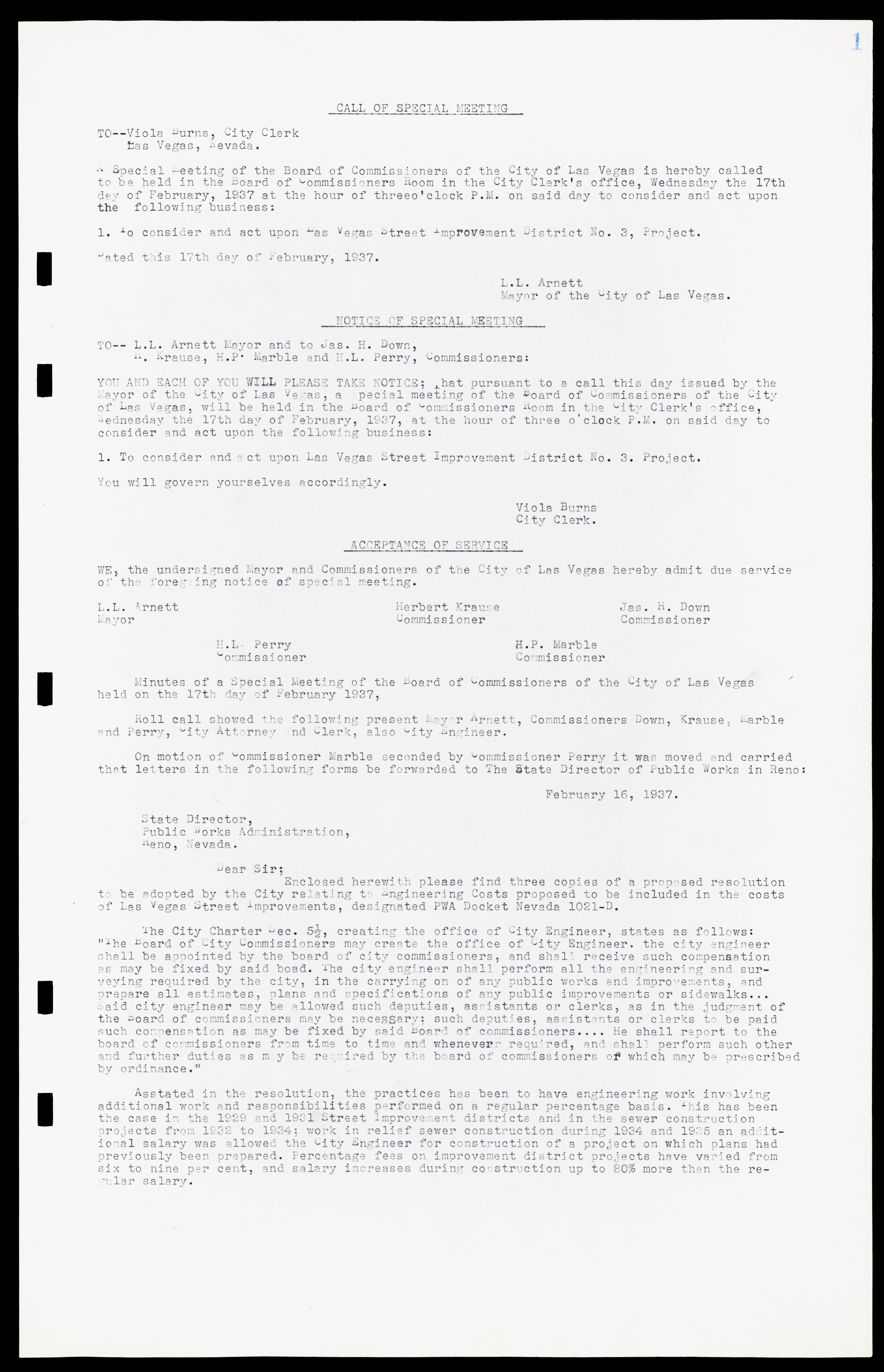 Las Vegas City Commission Minutes, February 17, 1937 to August 4, 1942, lvc000004-7