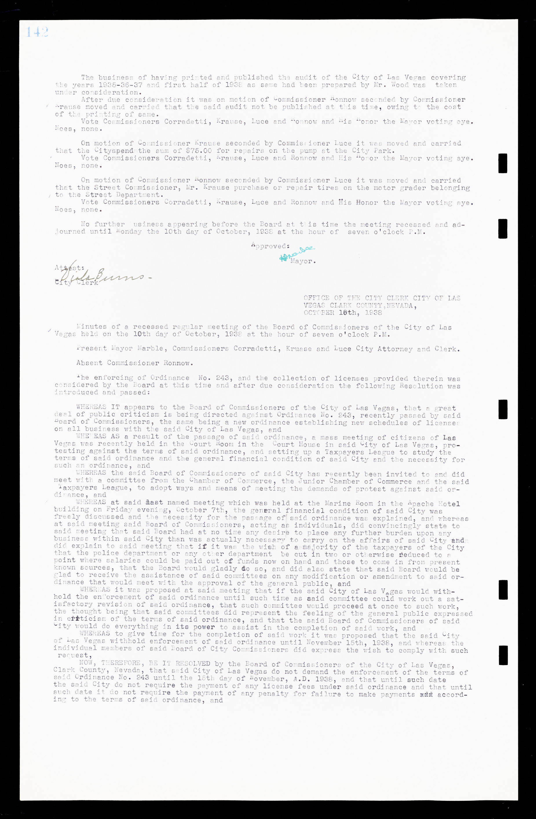 Las Vegas City Commission Minutes, February 17, 1937 to August 4, 1942, lvc000004-155