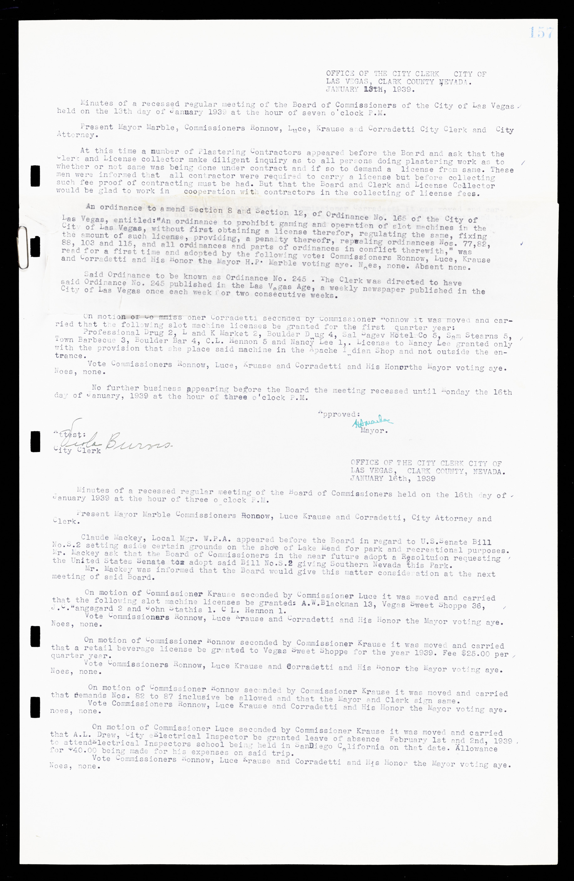 Las Vegas City Commission Minutes, February 17, 1937 to August 4, 1942, lvc000004-172