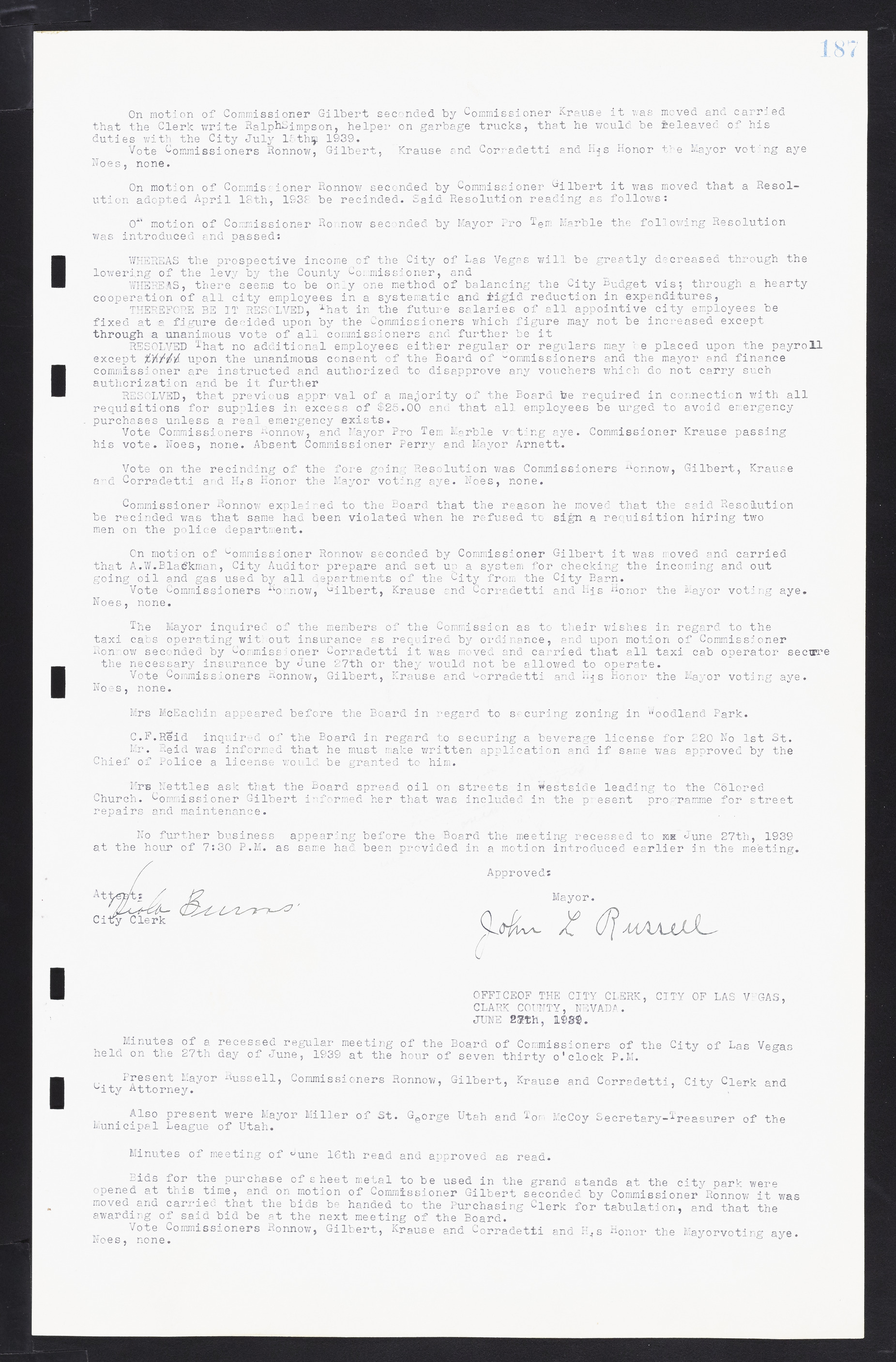 Las Vegas City Commission Minutes, February 17, 1937 to August 4, 1942, lvc000004-203
