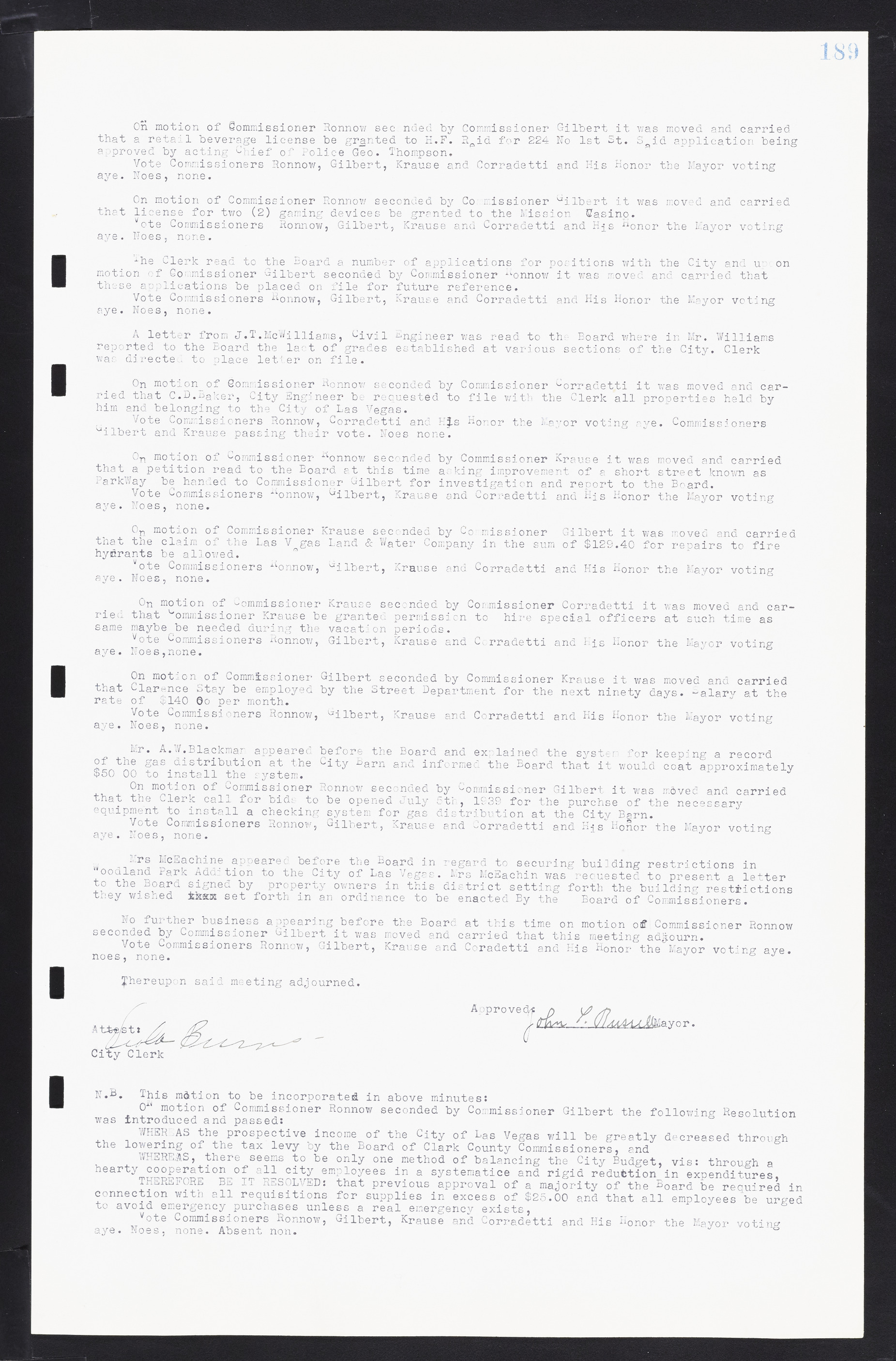 Las Vegas City Commission Minutes, February 17, 1937 to August 4, 1942, lvc000004-205