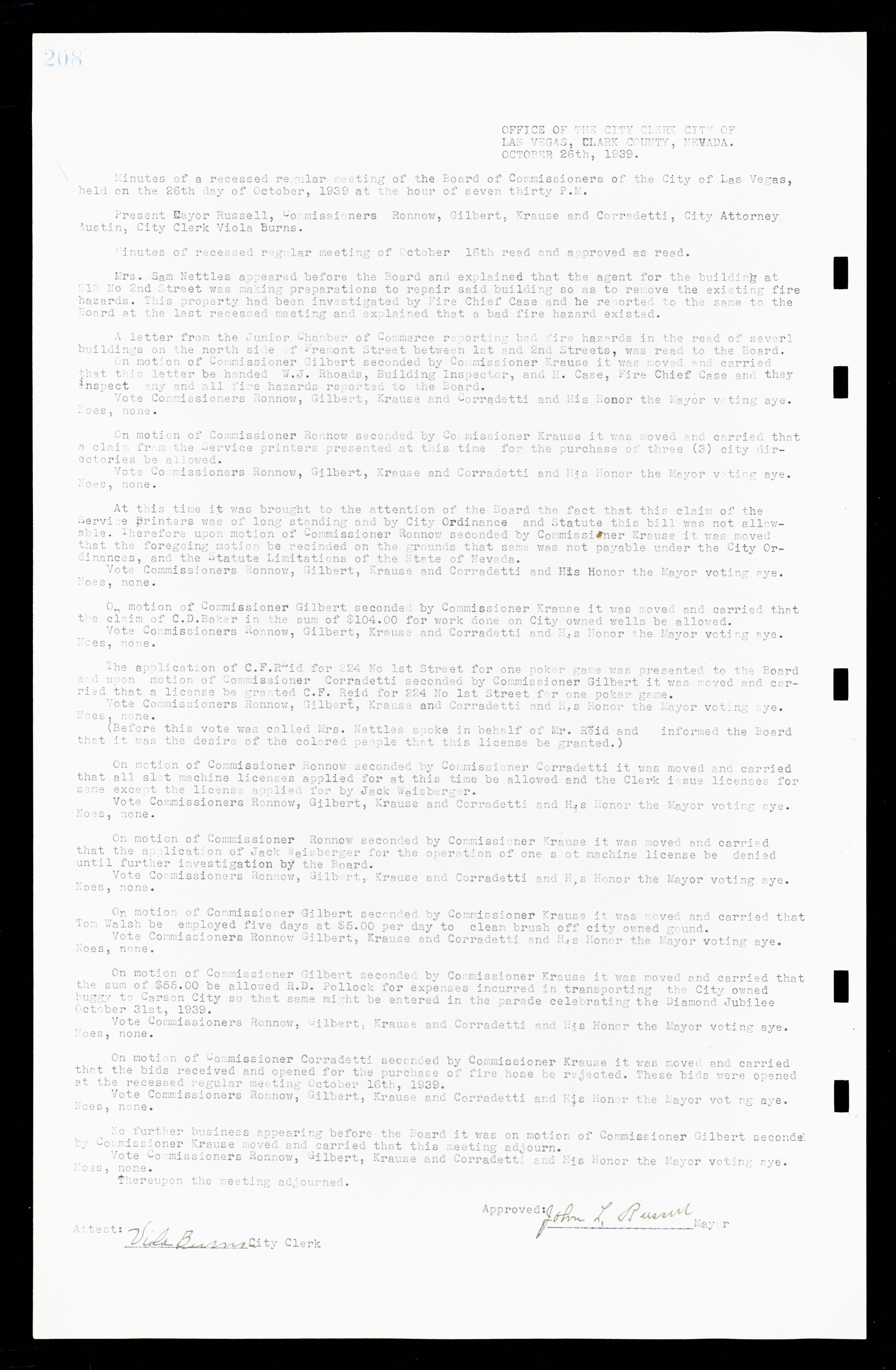 Las Vegas City Commission Minutes, February 17, 1937 to August 4, 1942, lvc000004-226