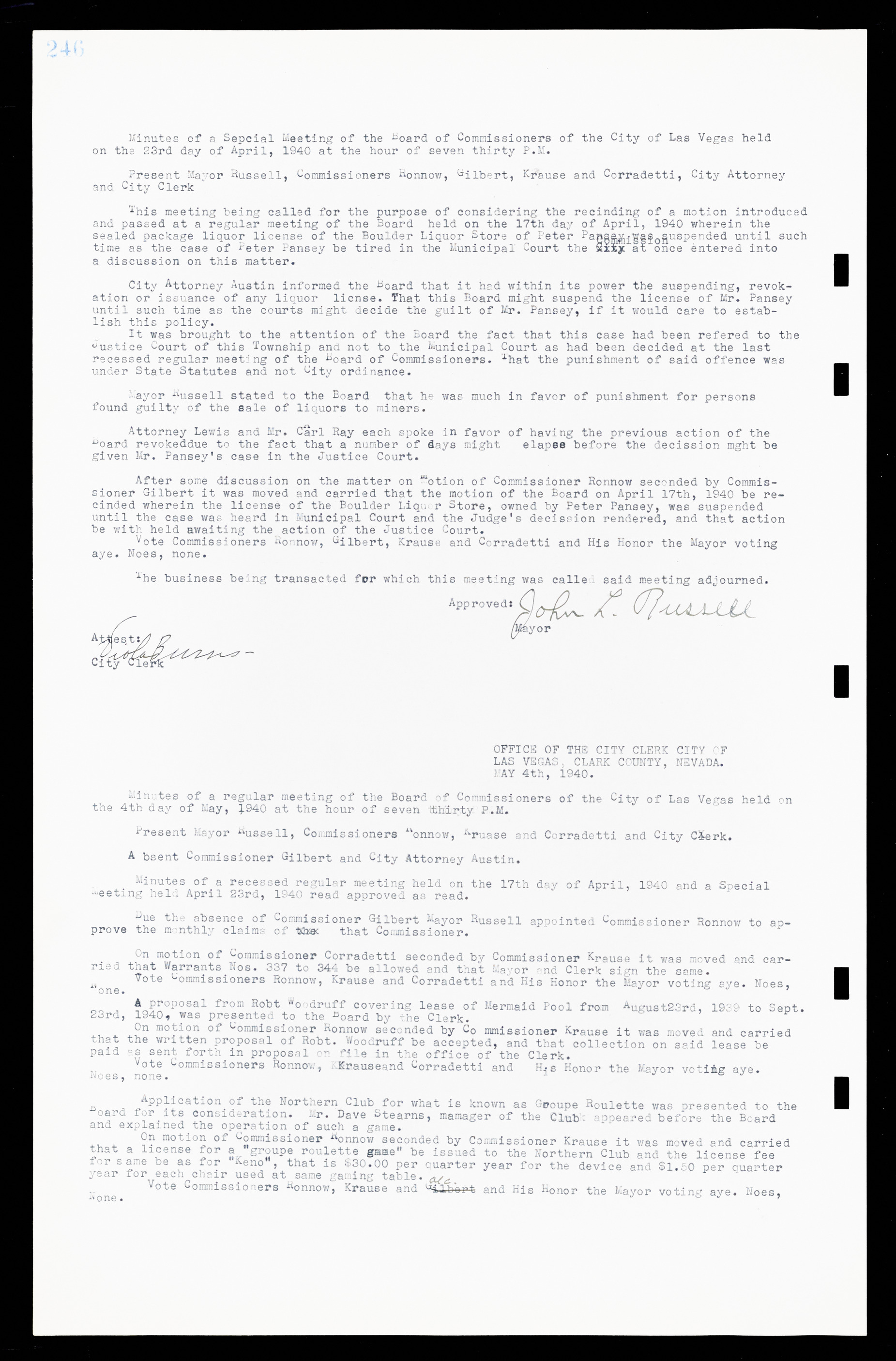 Las Vegas City Commission Minutes, February 17, 1937 to August 4, 1942, lvc000004-266