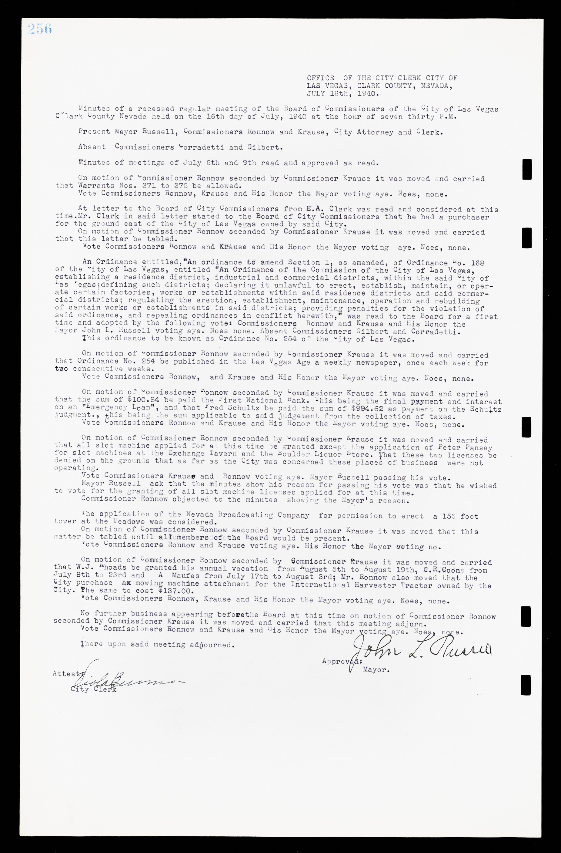 Las Vegas City Commission Minutes, February 17, 1937 to August 4, 1942, lvc000004-278