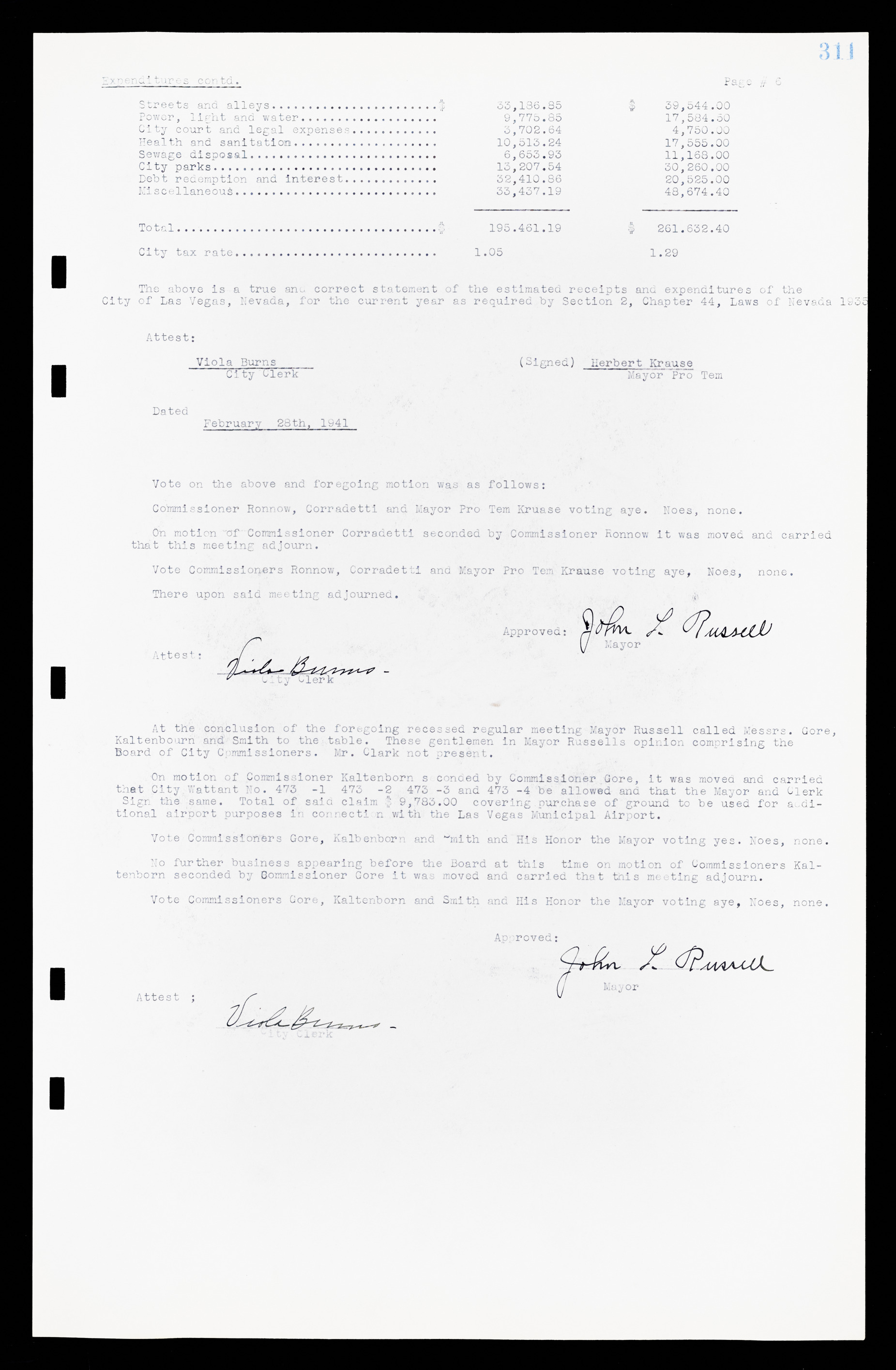 Las Vegas City Commission Minutes, February 17, 1937 to August 4, 1942, lvc000004-335