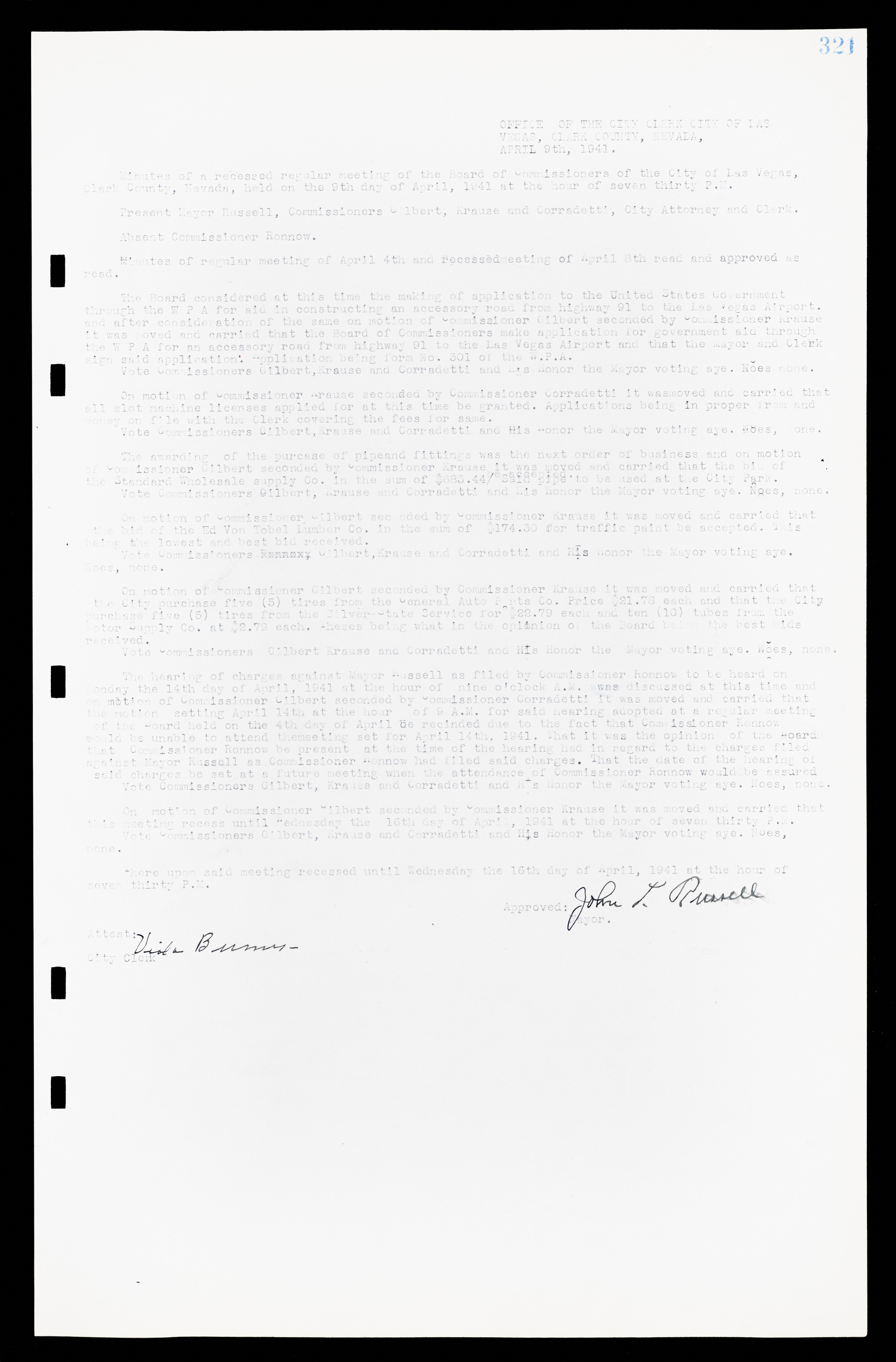 Las Vegas City Commission Minutes, February 17, 1937 to August 4, 1942, lvc000004-345