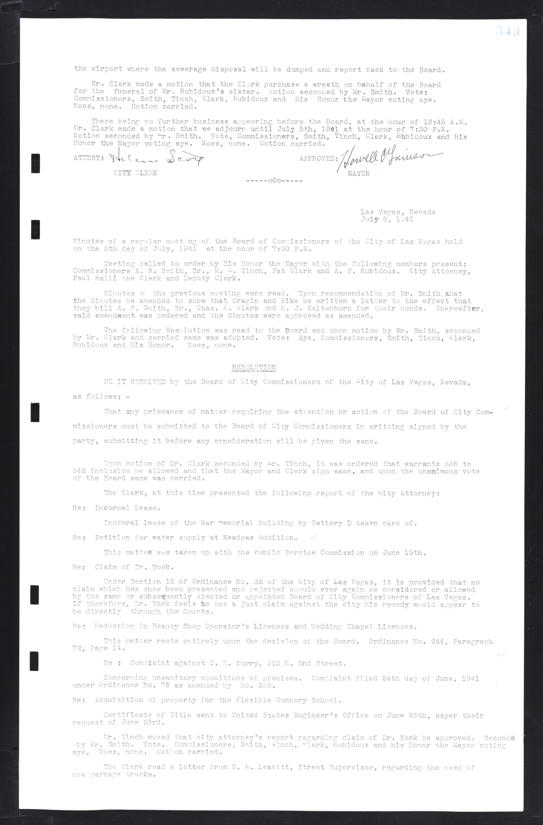 Las Vegas City Commission Minutes, February 17, 1937 to August 4, 1942, lvc000004-375