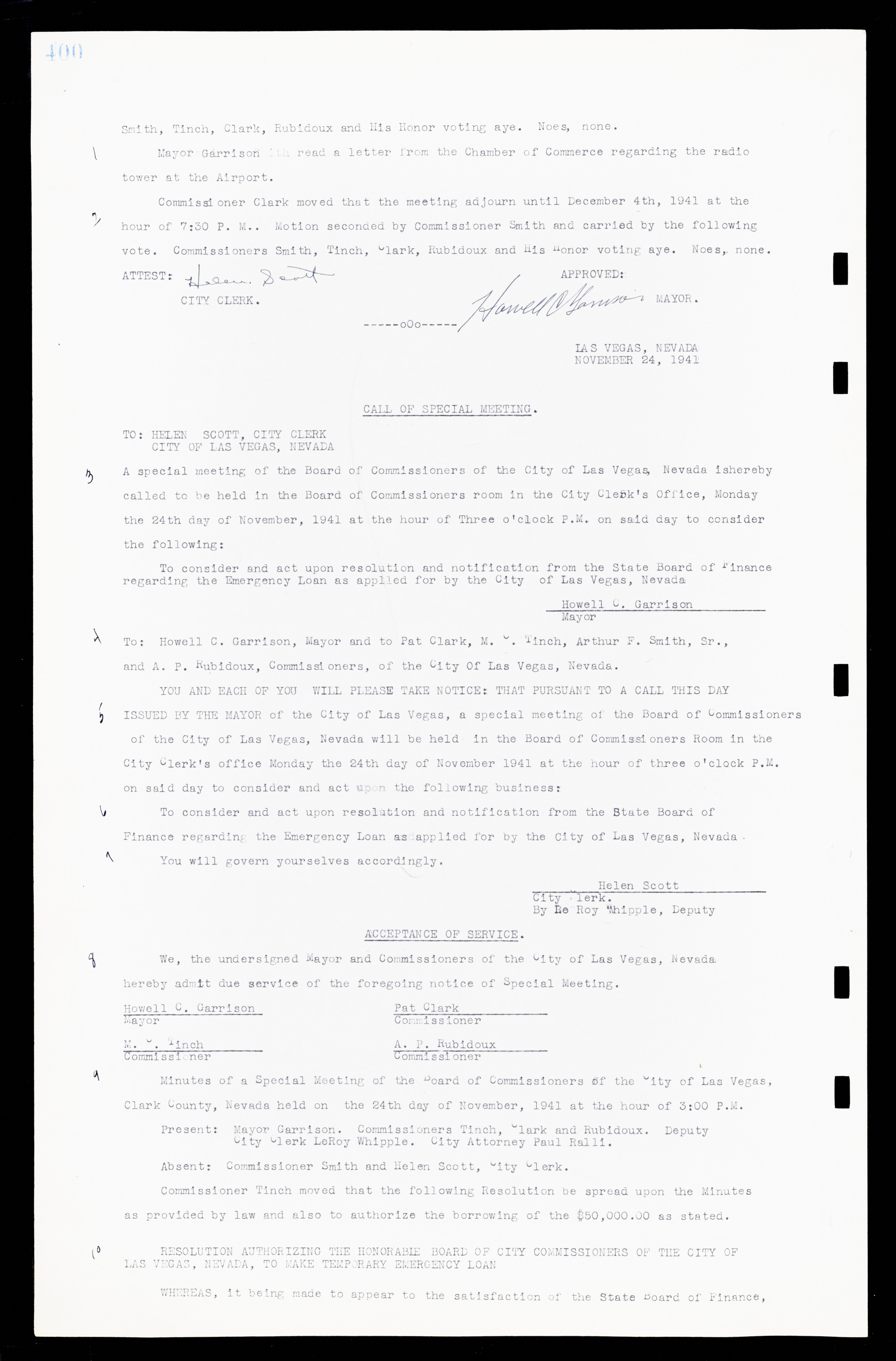 Las Vegas City Commission Minutes, February 17, 1937 to August 4, 1942, lvc000004-426