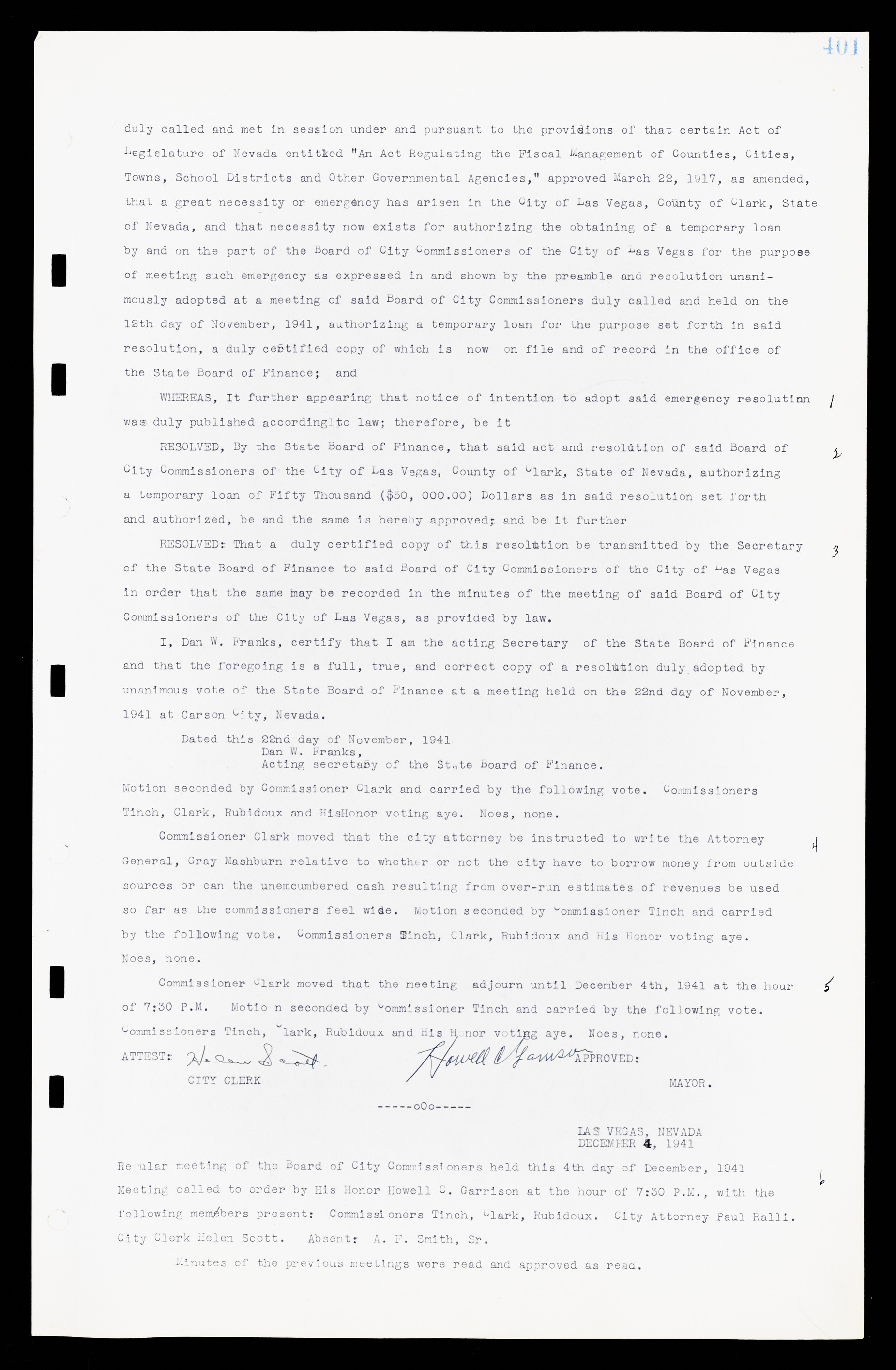 Las Vegas City Commission Minutes, February 17, 1937 to August 4, 1942, lvc000004-427