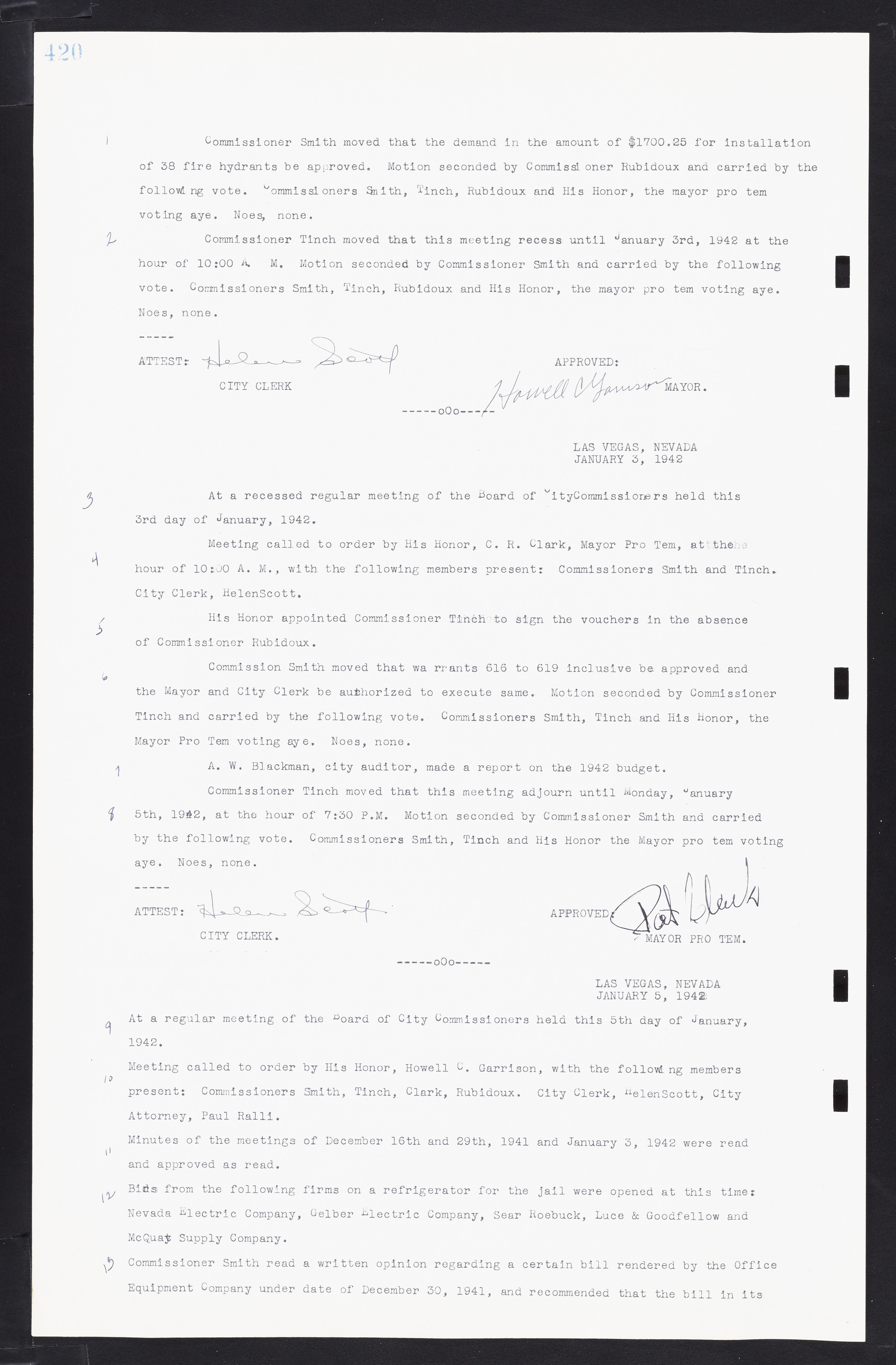 Las Vegas City Commission Minutes, February 17, 1937 to August 4, 1942, lvc000004-446