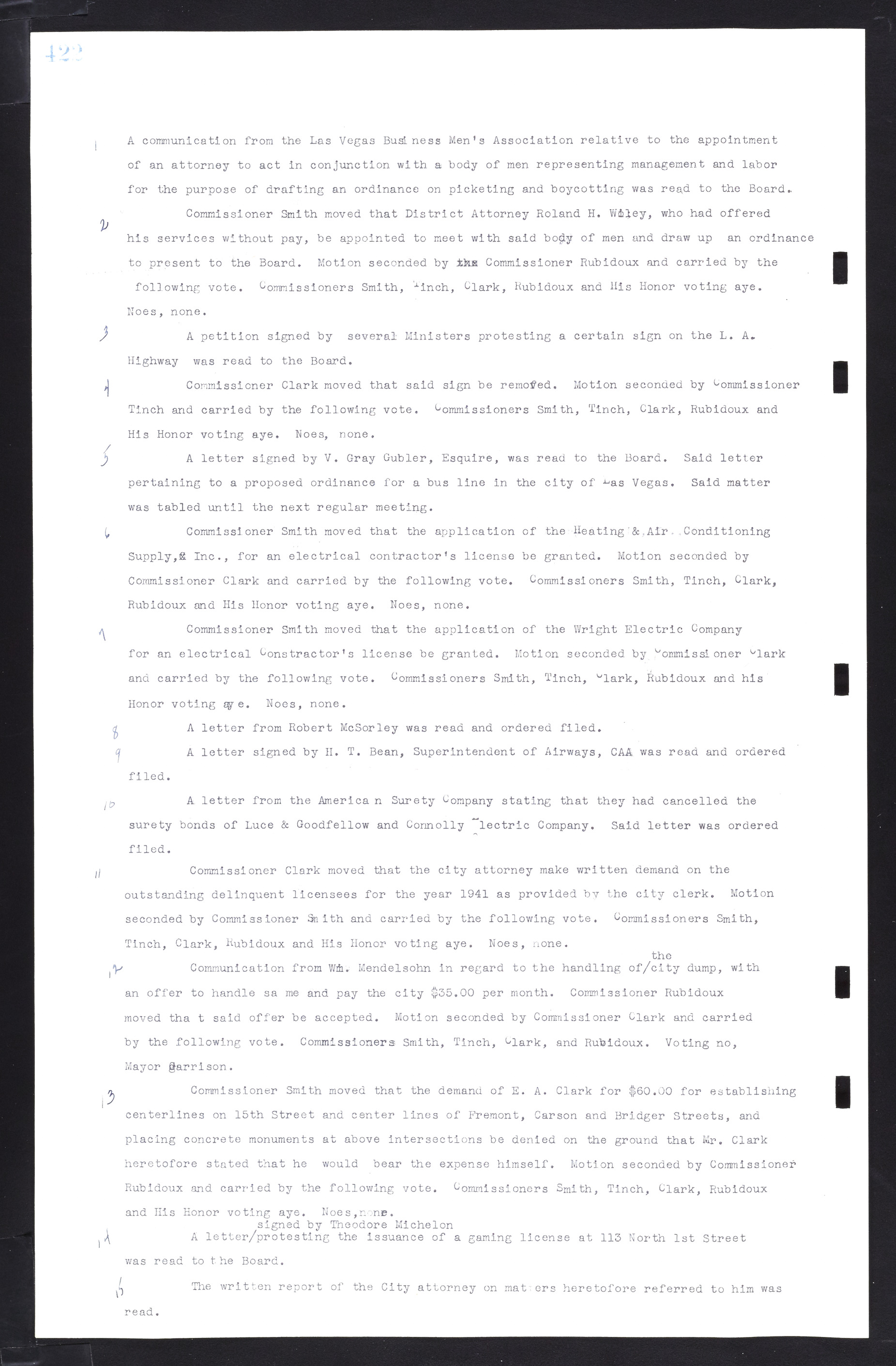 Las Vegas City Commission Minutes, February 17, 1937 to August 4, 1942, lvc000004-450