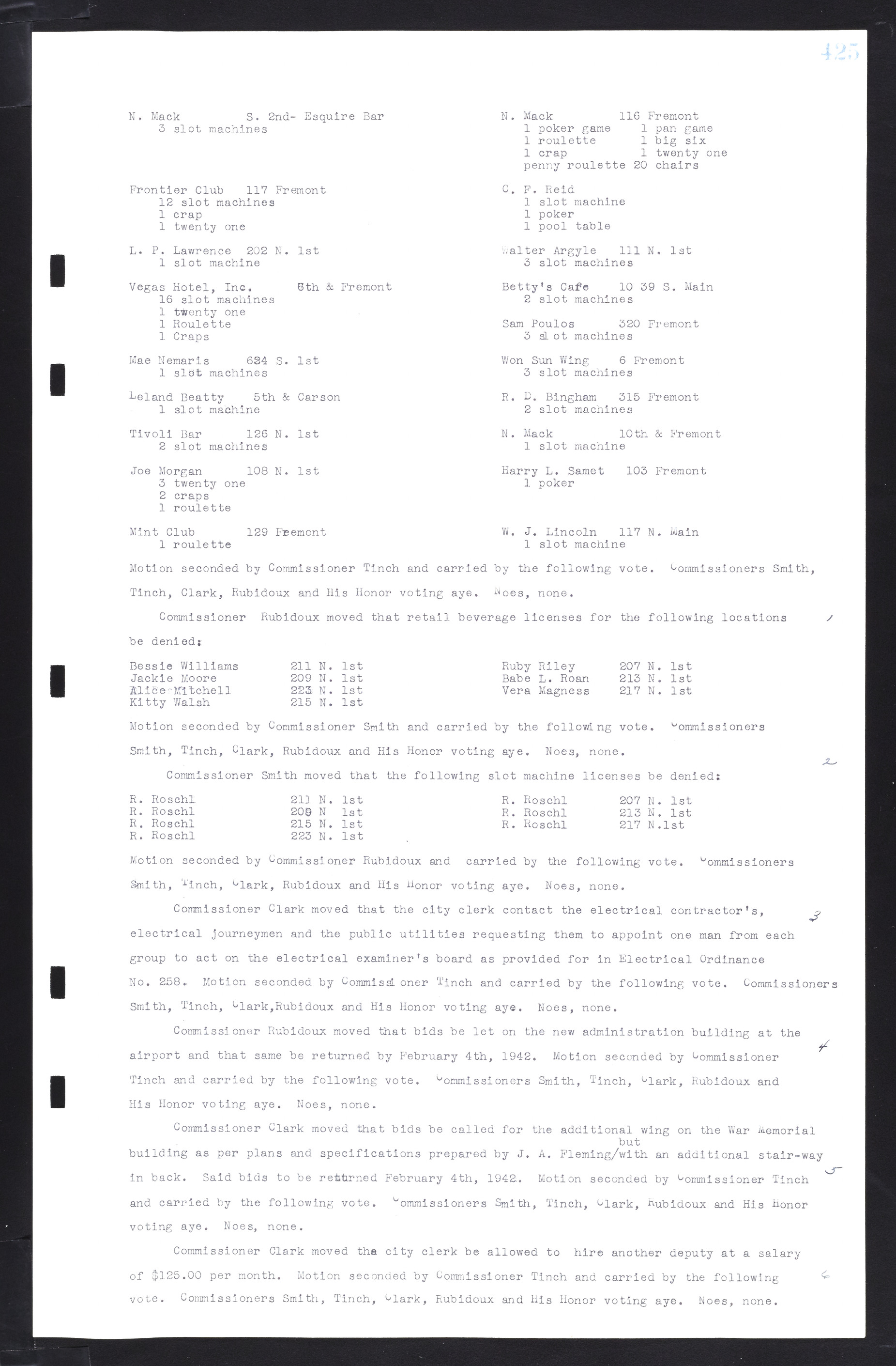 Las Vegas City Commission Minutes, February 17, 1937 to August 4, 1942, lvc000004-453