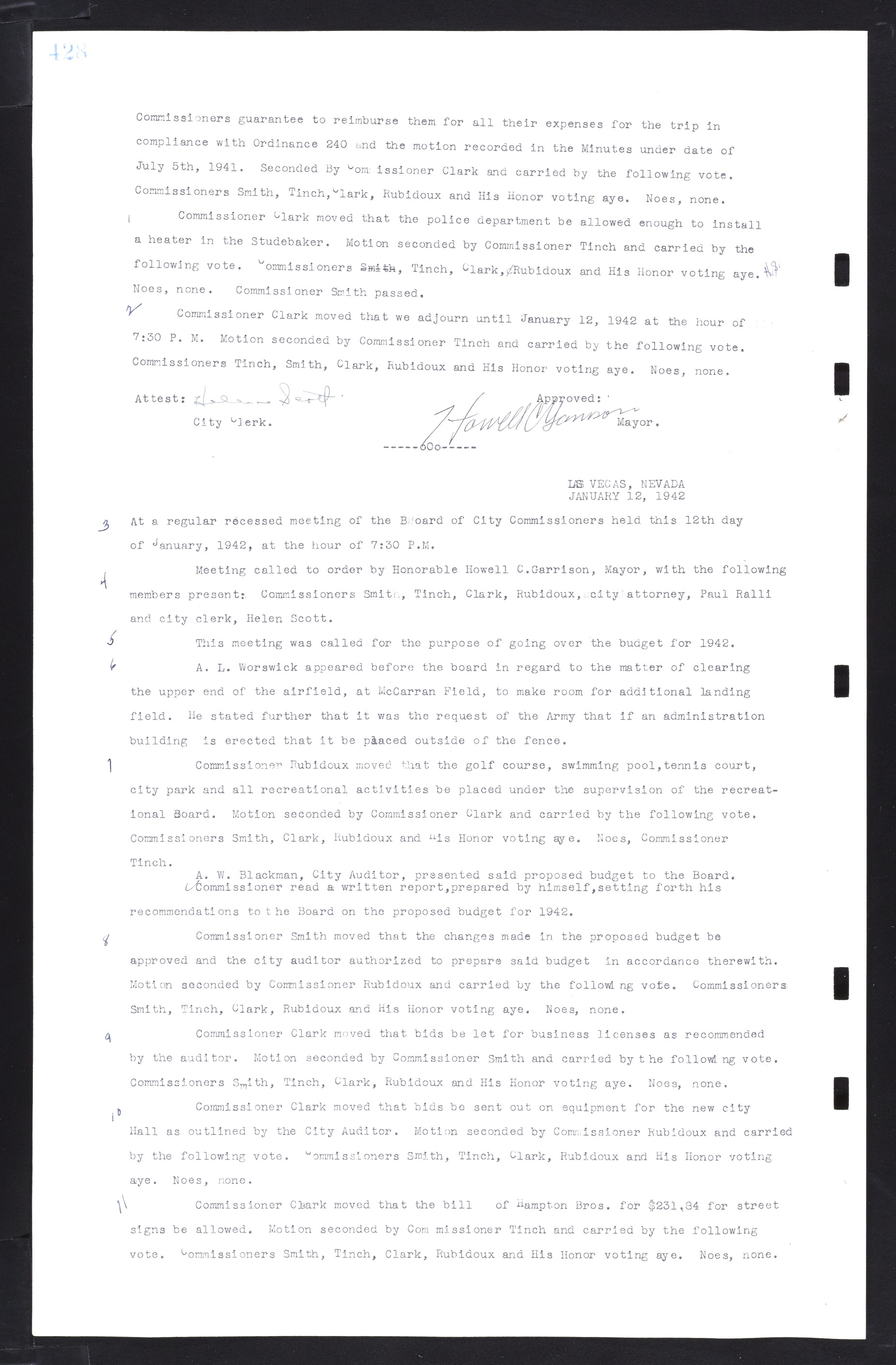 Las Vegas City Commission Minutes, February 17, 1937 to August 4, 1942, lvc000004-456