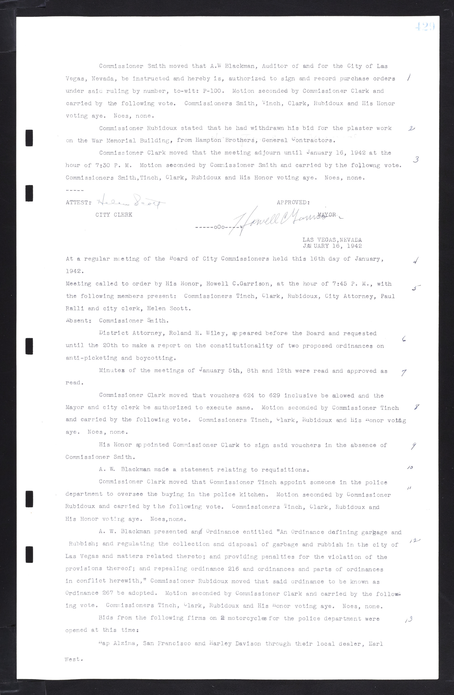 Las Vegas City Commission Minutes, February 17, 1937 to August 4, 1942, lvc000004-457