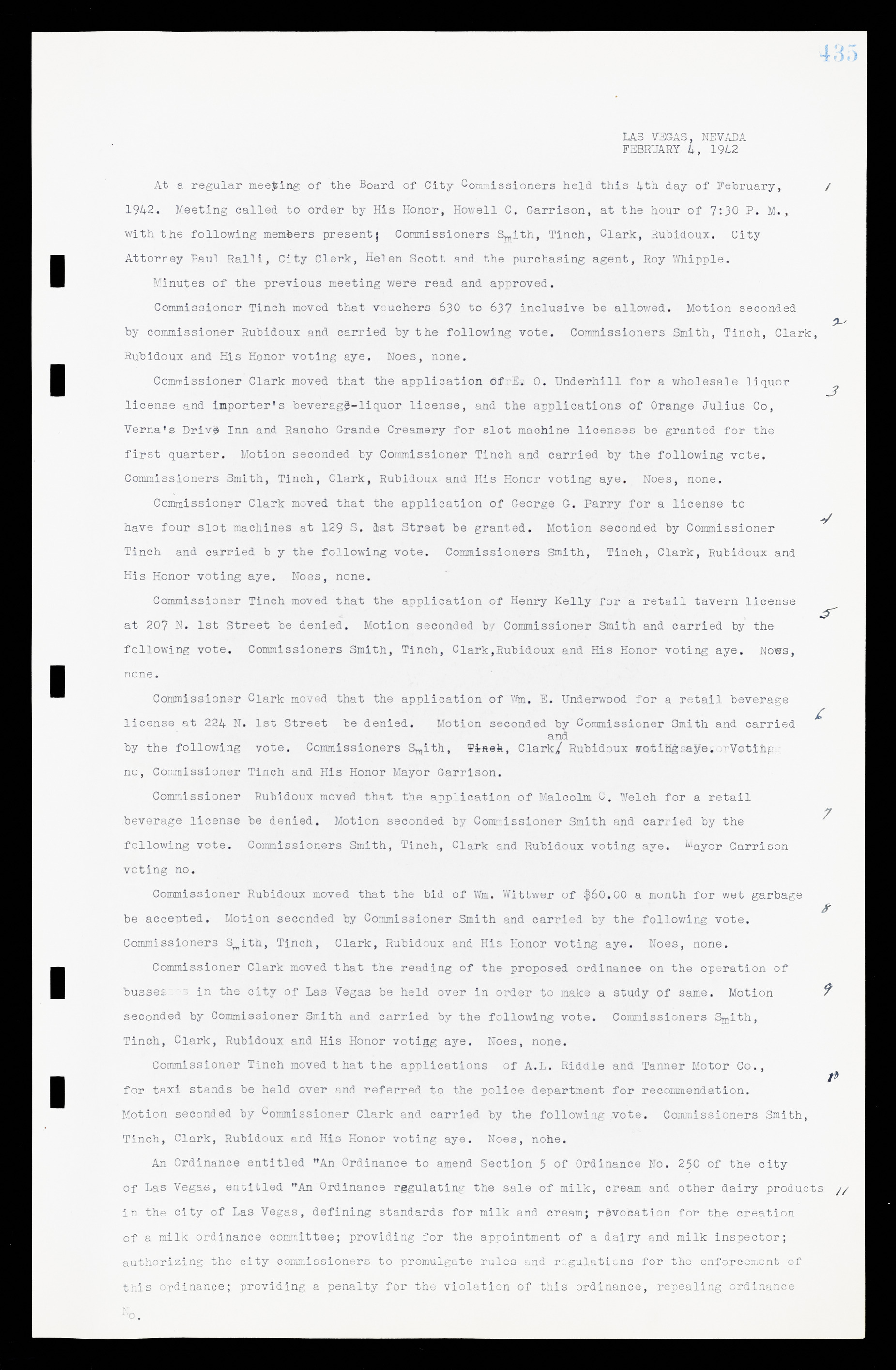 Las Vegas City Commission Minutes, February 17, 1937 to August 4, 1942, lvc000004-463