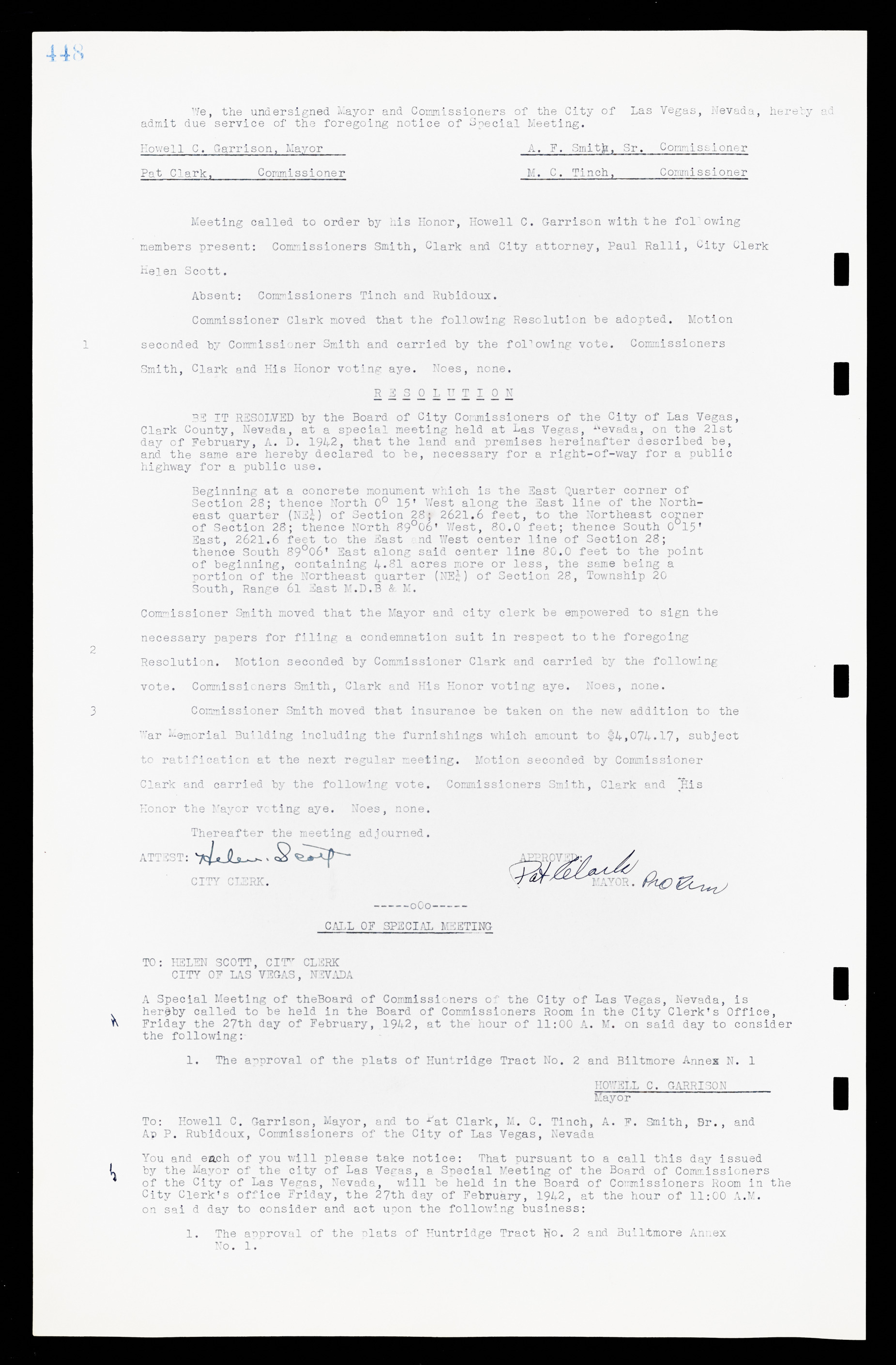 Las Vegas City Commission Minutes, February 17, 1937 to August 4, 1942, lvc000004-476