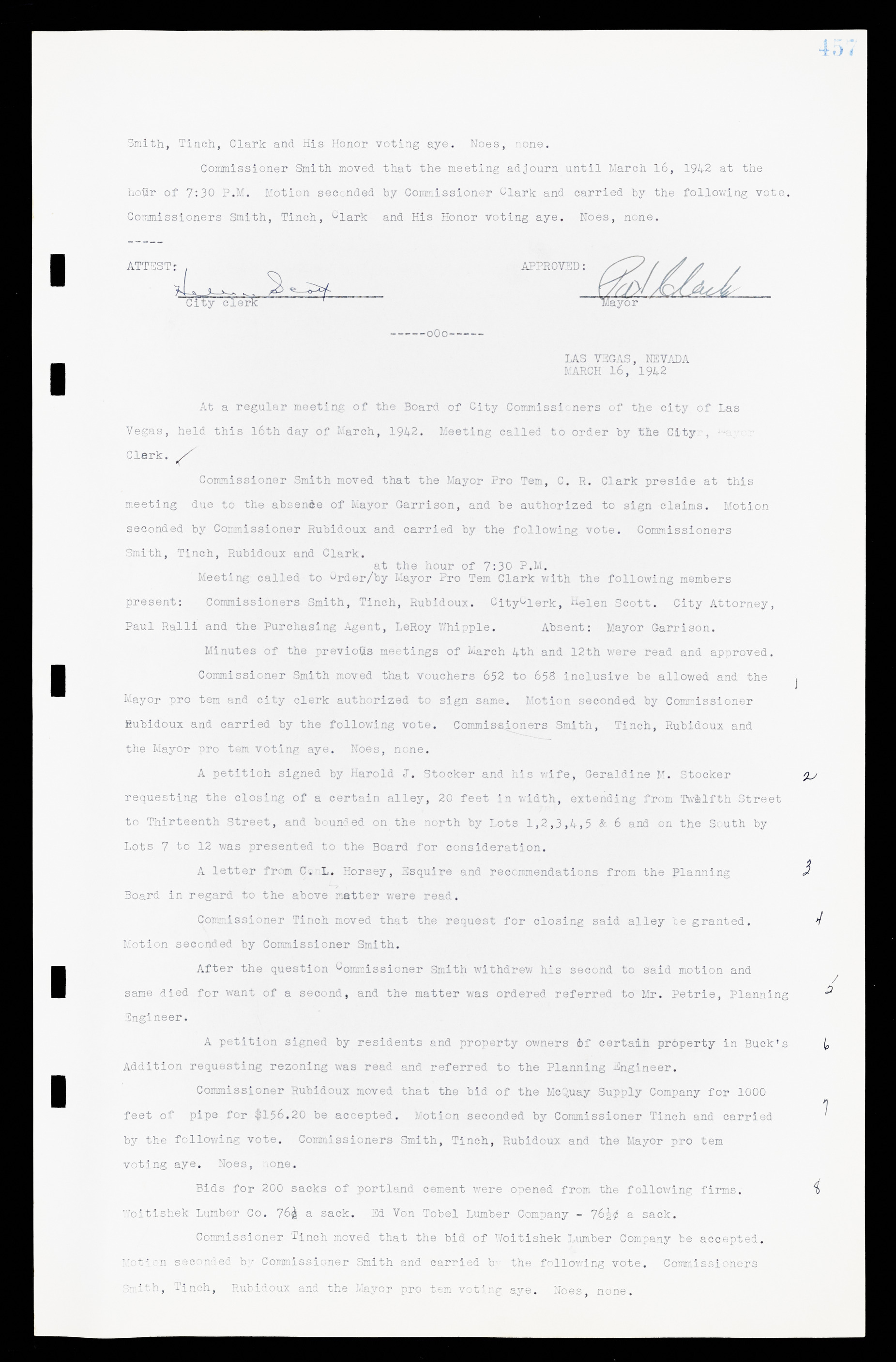 Las Vegas City Commission Minutes, February 17, 1937 to August 4, 1942, lvc000004-485
