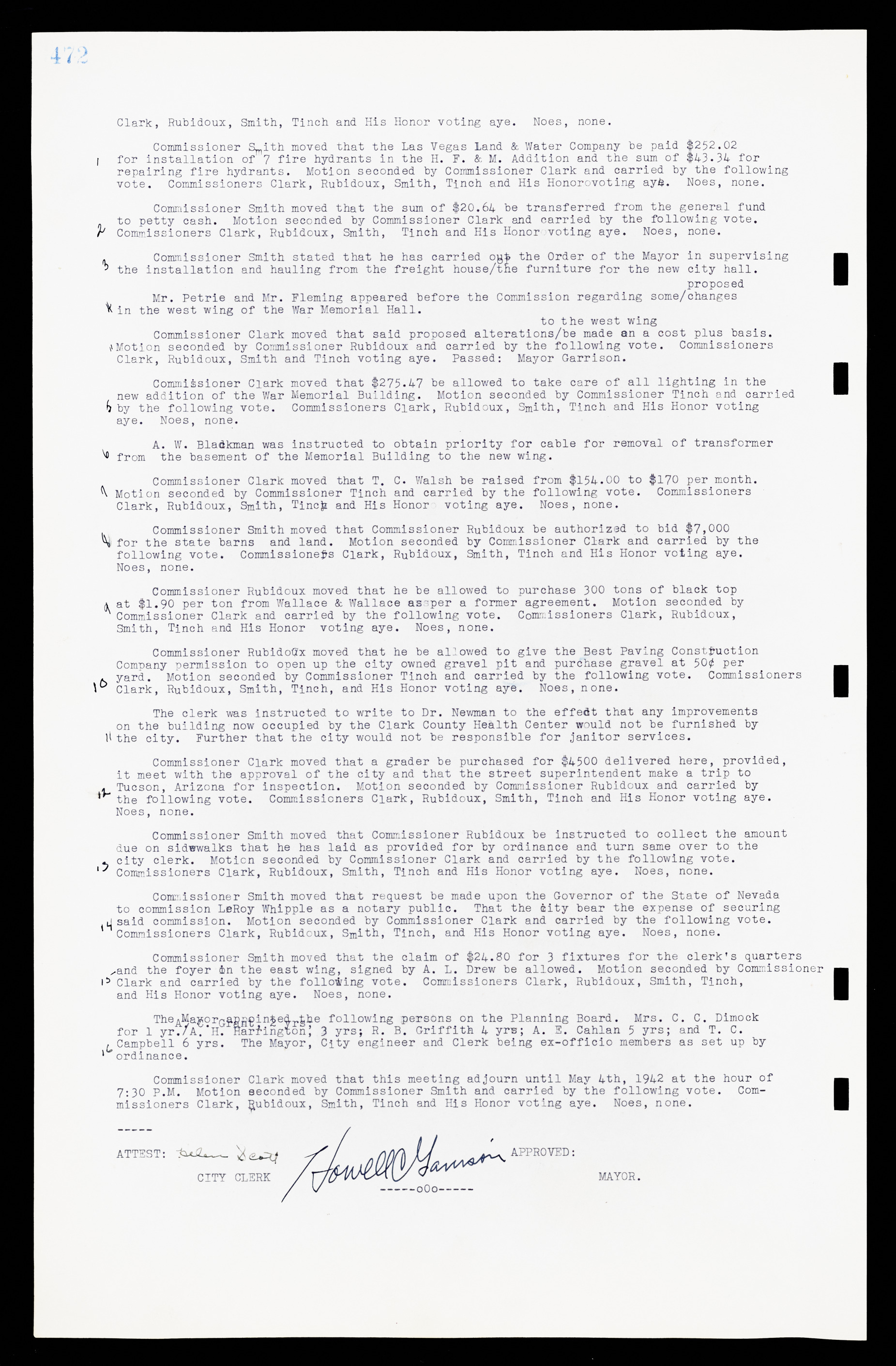 Las Vegas City Commission Minutes, February 17, 1937 to August 4, 1942, lvc000004-500