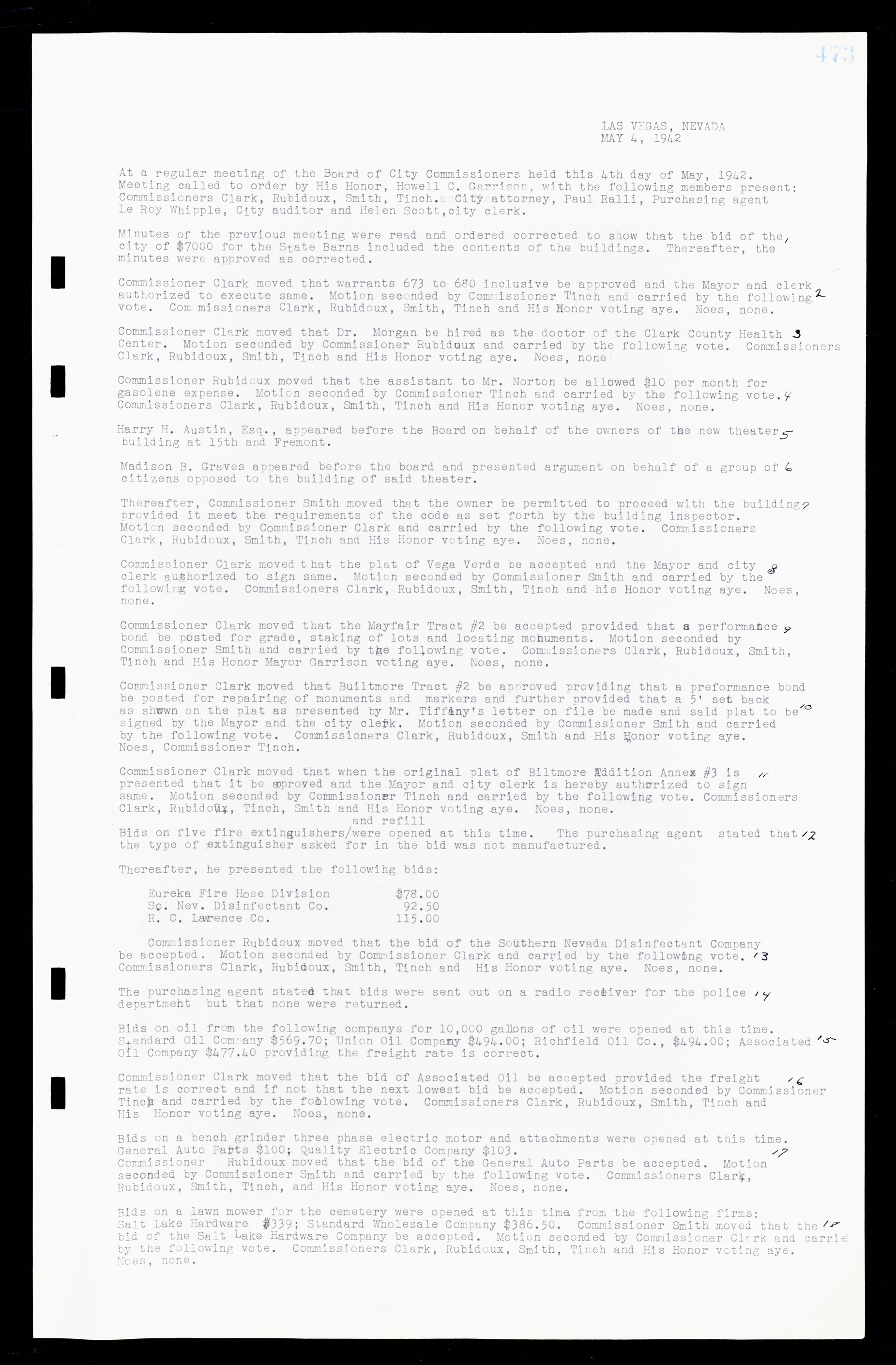 Las Vegas City Commission Minutes, February 17, 1937 to August 4, 1942, lvc000004-501