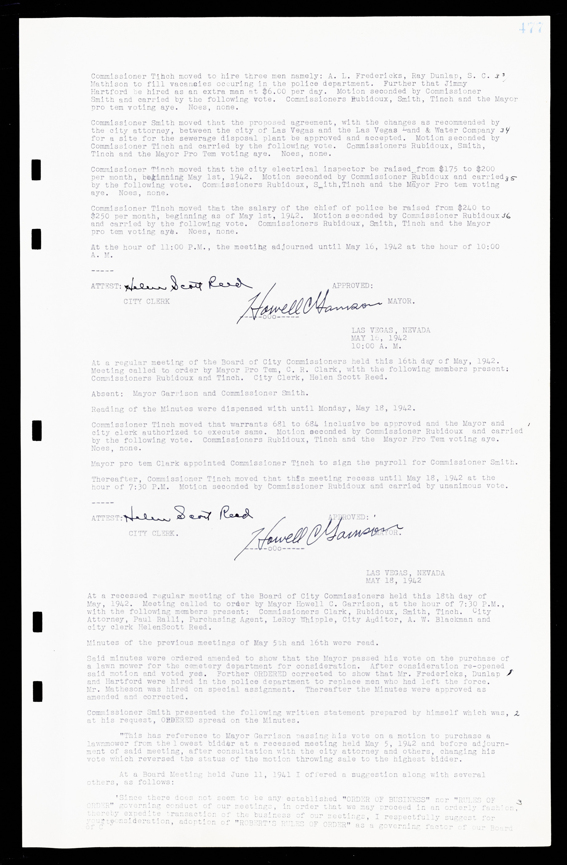 Las Vegas City Commission Minutes, February 17, 1937 to August 4, 1942, lvc000004-505