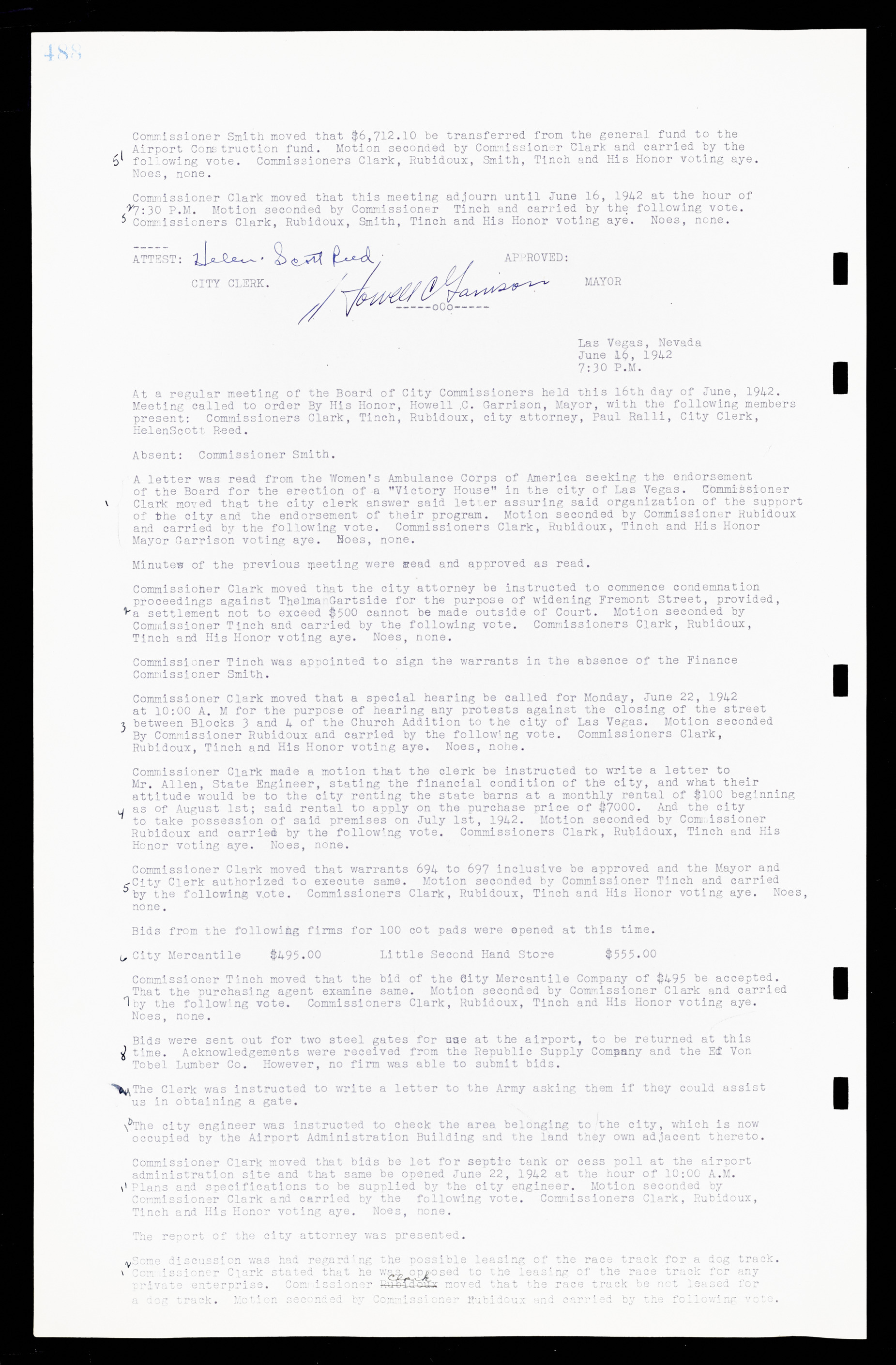 Las Vegas City Commission Minutes, February 17, 1937 to August 4, 1942, lvc000004-516