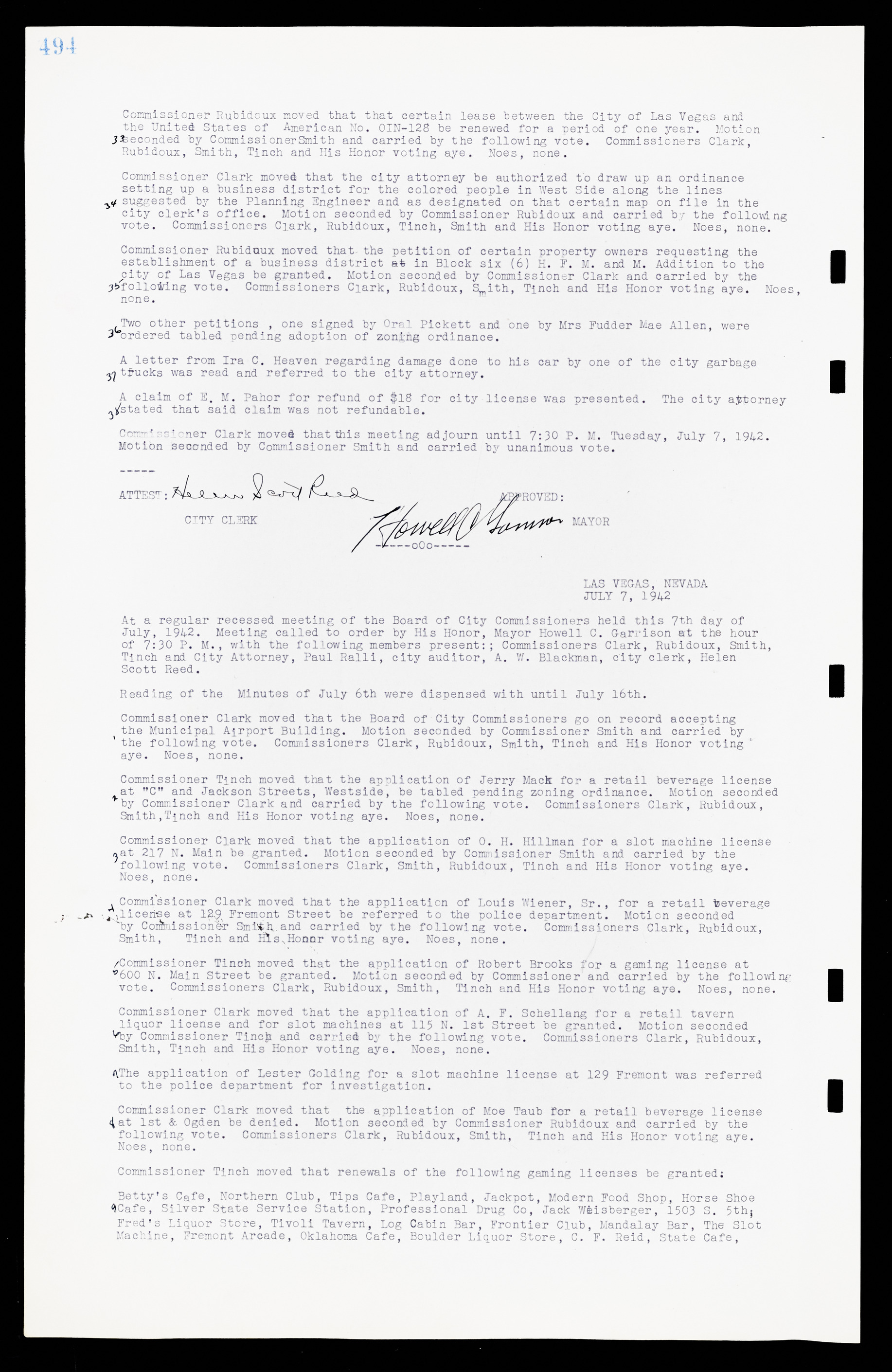 Las Vegas City Commission Minutes, February 17, 1937 to August 4, 1942, lvc000004-522